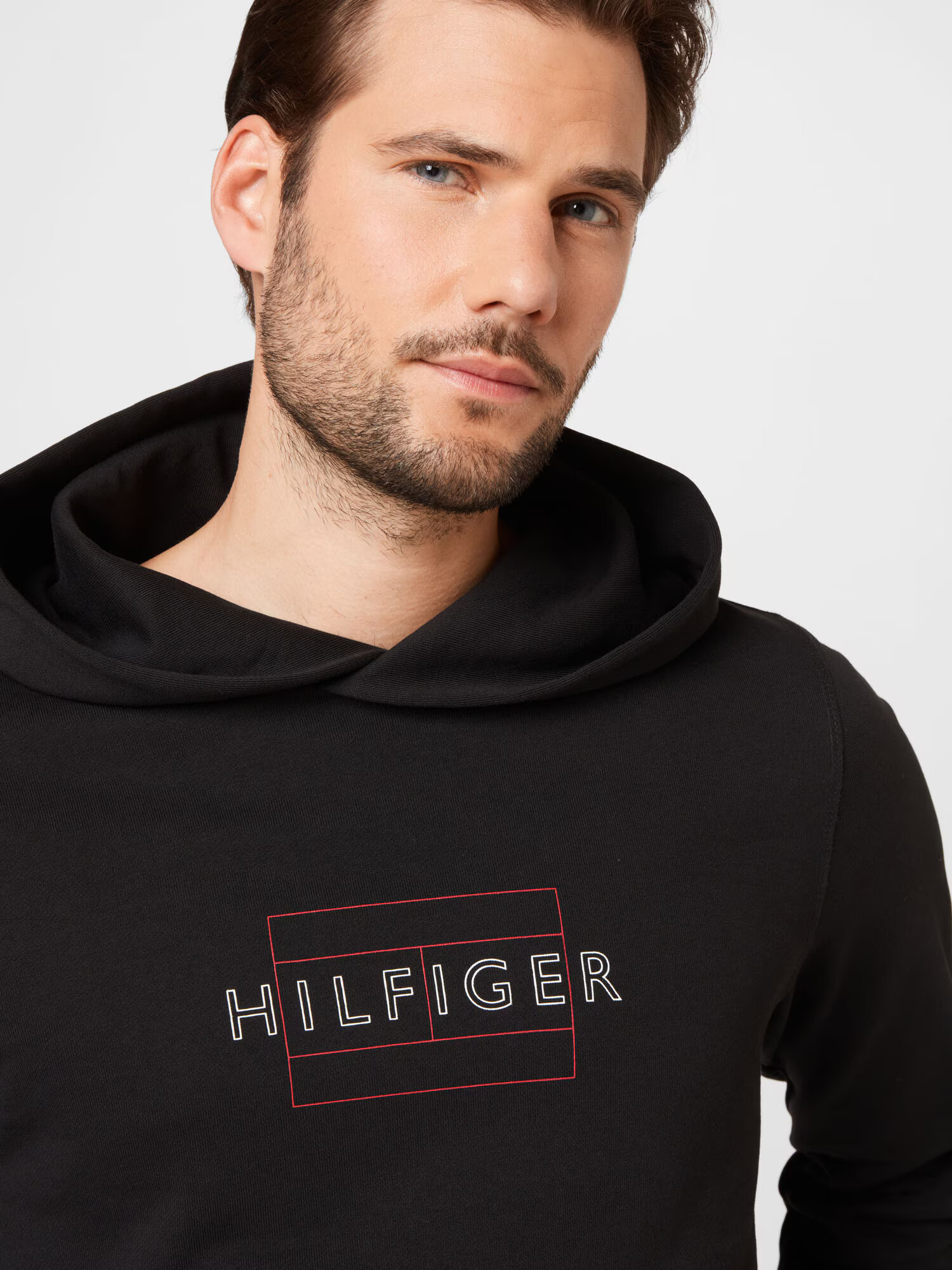 TOMMY HILFIGER Majica rdeča / črna / bela - Pepit.si