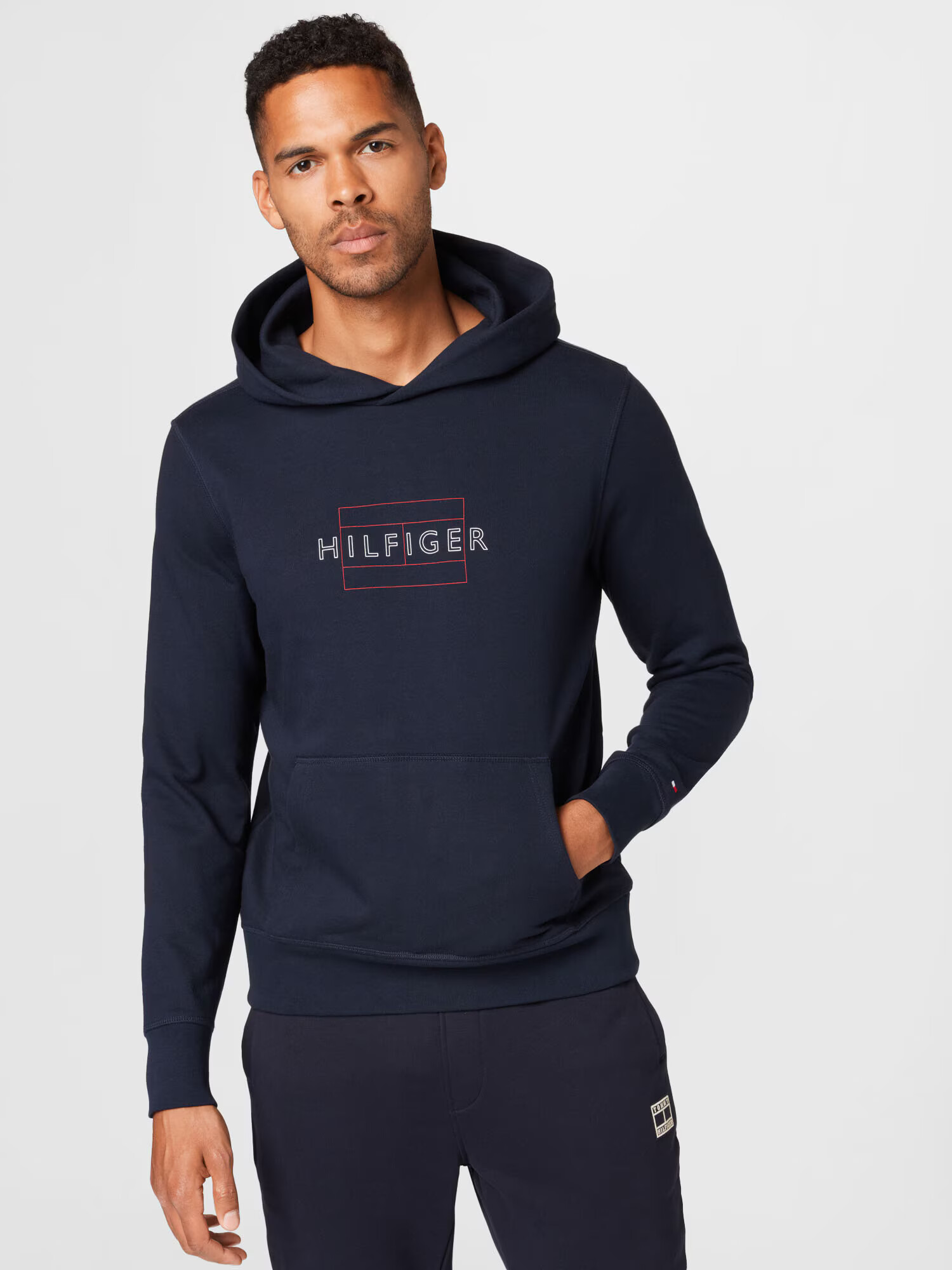 TOMMY HILFIGER Majica rdeča / črna / bela - Pepit.si