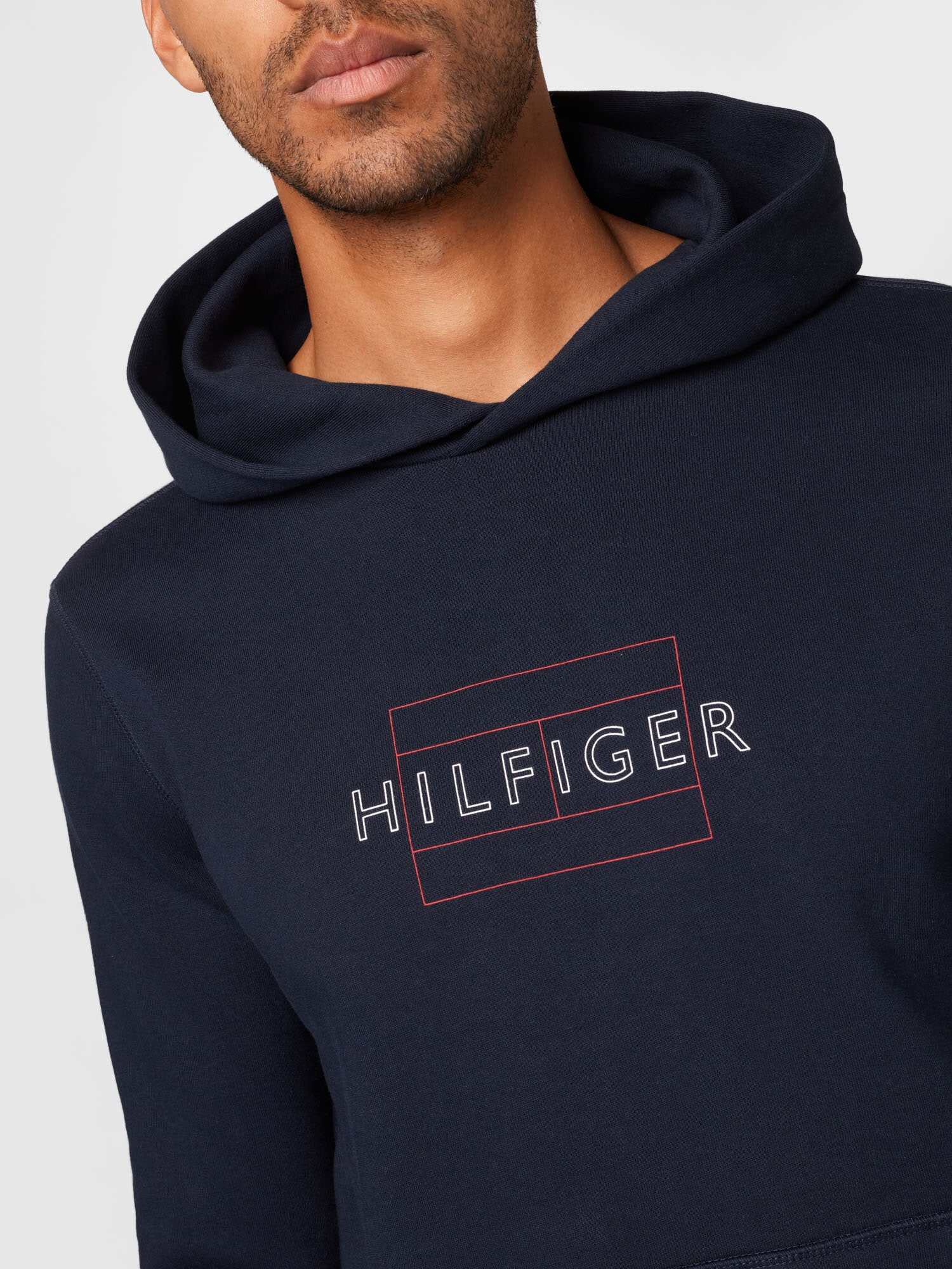 TOMMY HILFIGER Majica rdeča / črna / bela - Pepit.si