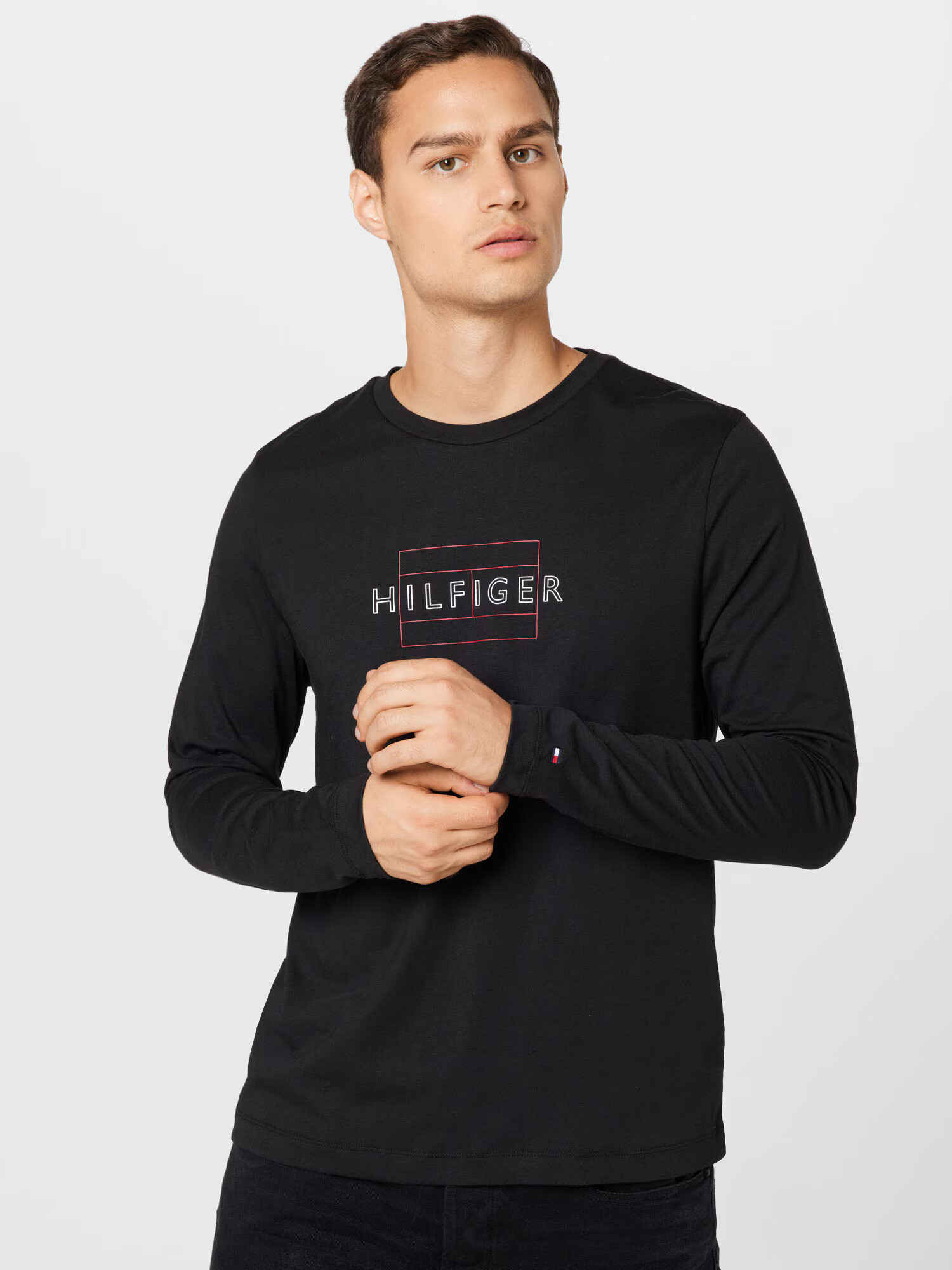 TOMMY HILFIGER Majica rdeča / črna / bela - Pepit.si