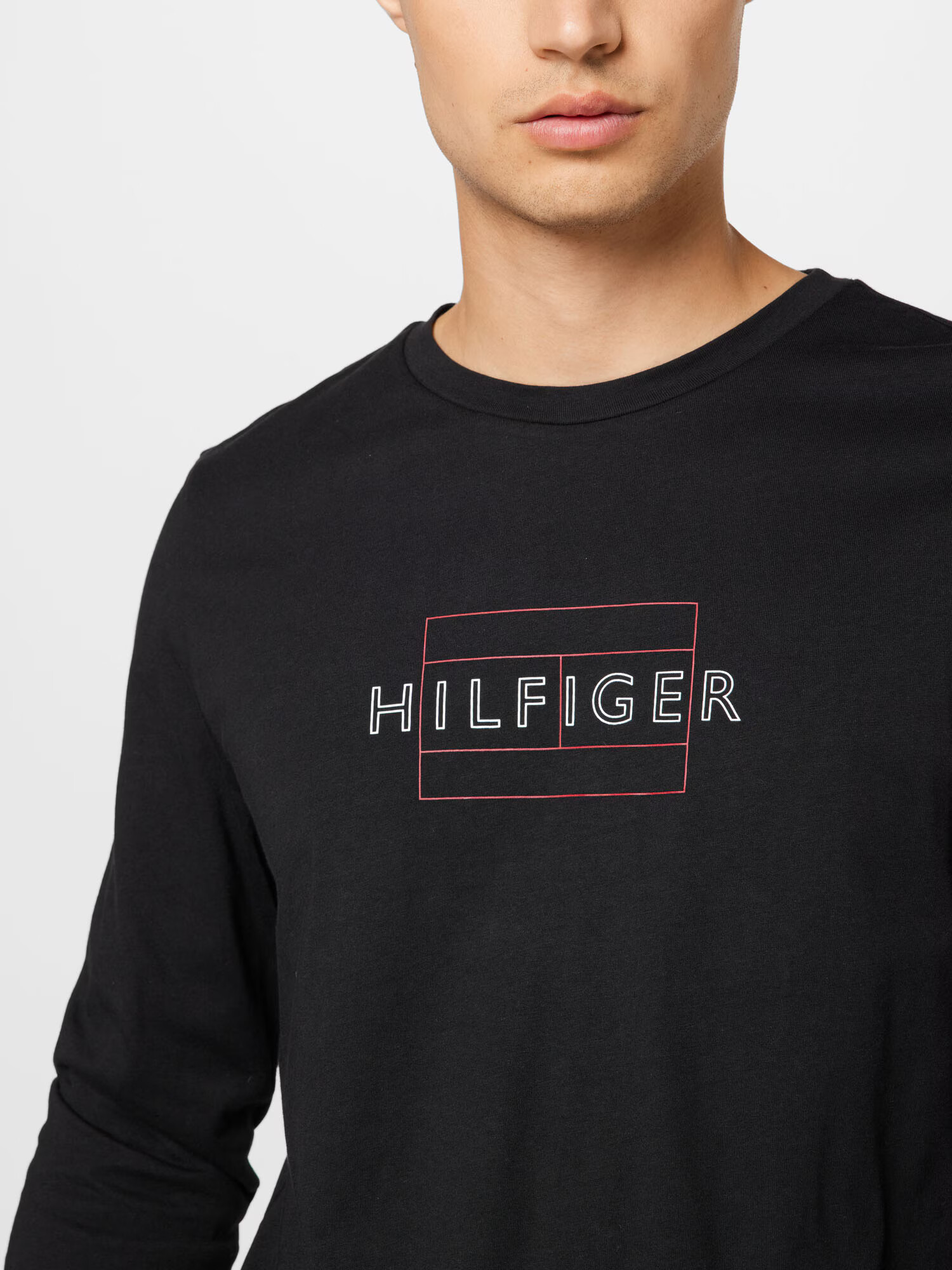 TOMMY HILFIGER Majica rdeča / črna / bela - Pepit.si