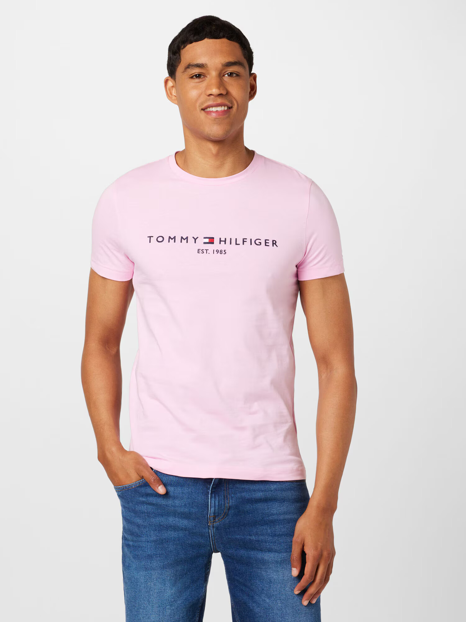 TOMMY HILFIGER Majica roza / rdeča / črna - Pepit.si