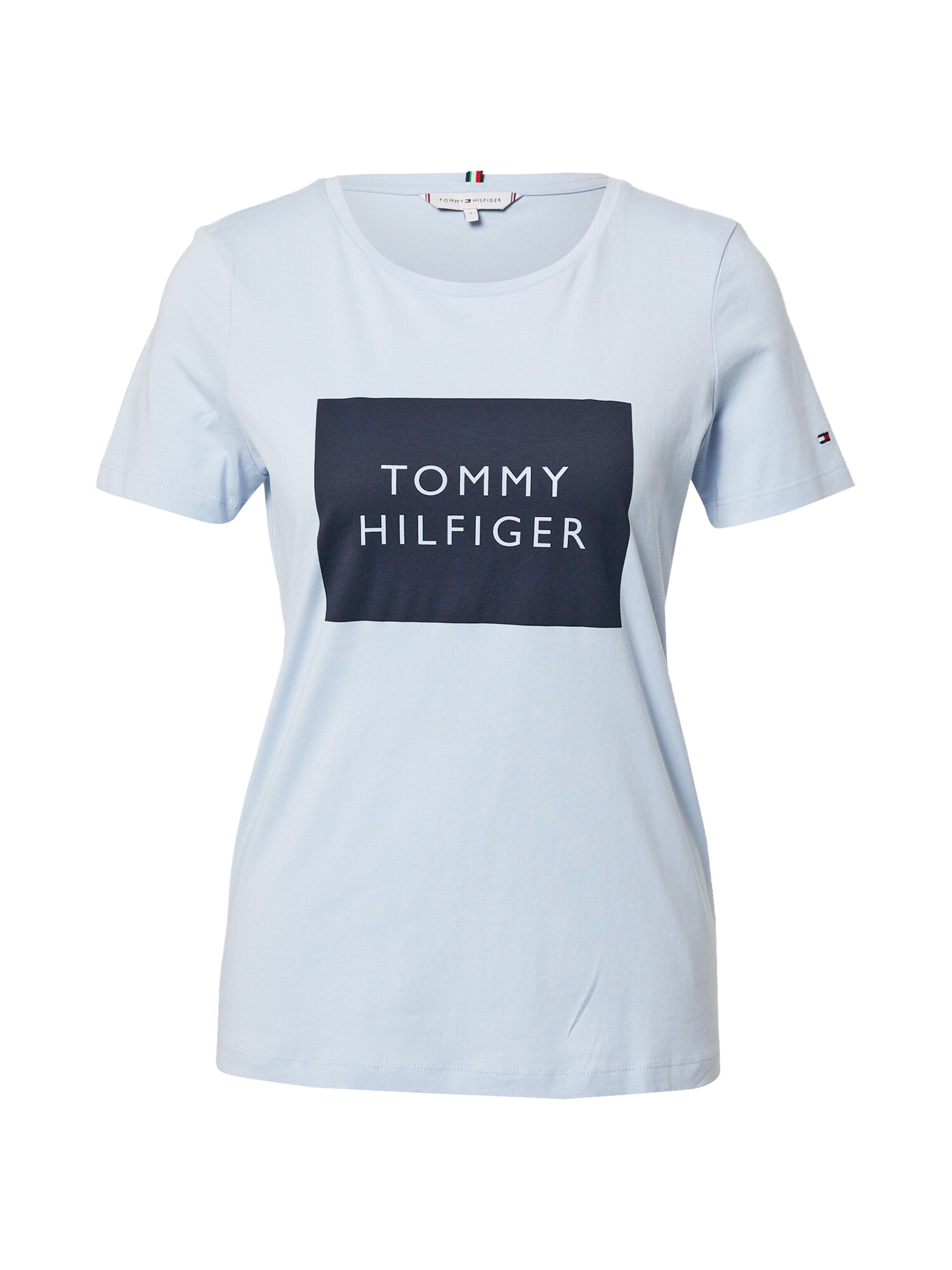 TOMMY HILFIGER Majica svetlo modra / temno modra / ognjeno rdeča - Pepit.si