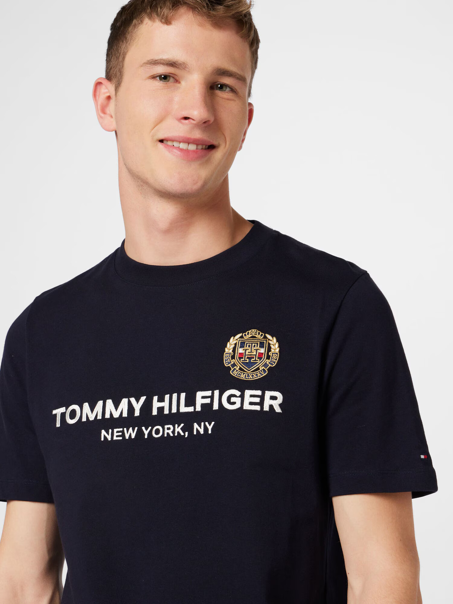 TOMMY HILFIGER Majica temno modra / bela - Pepit.si