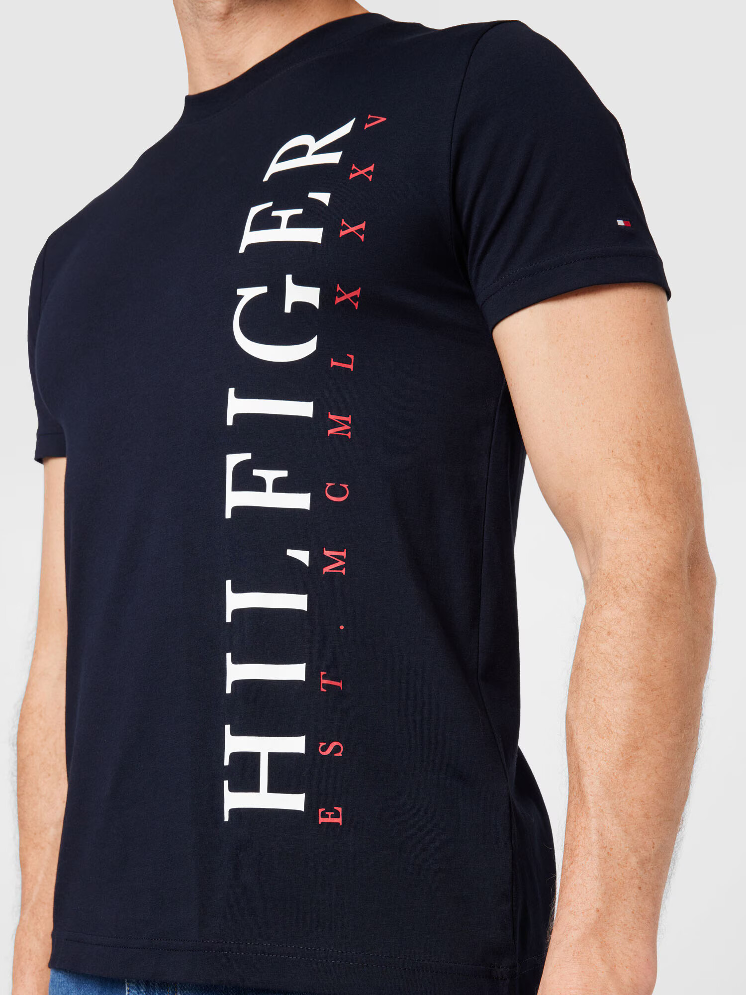 TOMMY HILFIGER Majica temno modra / rdeča / bela - Pepit.si