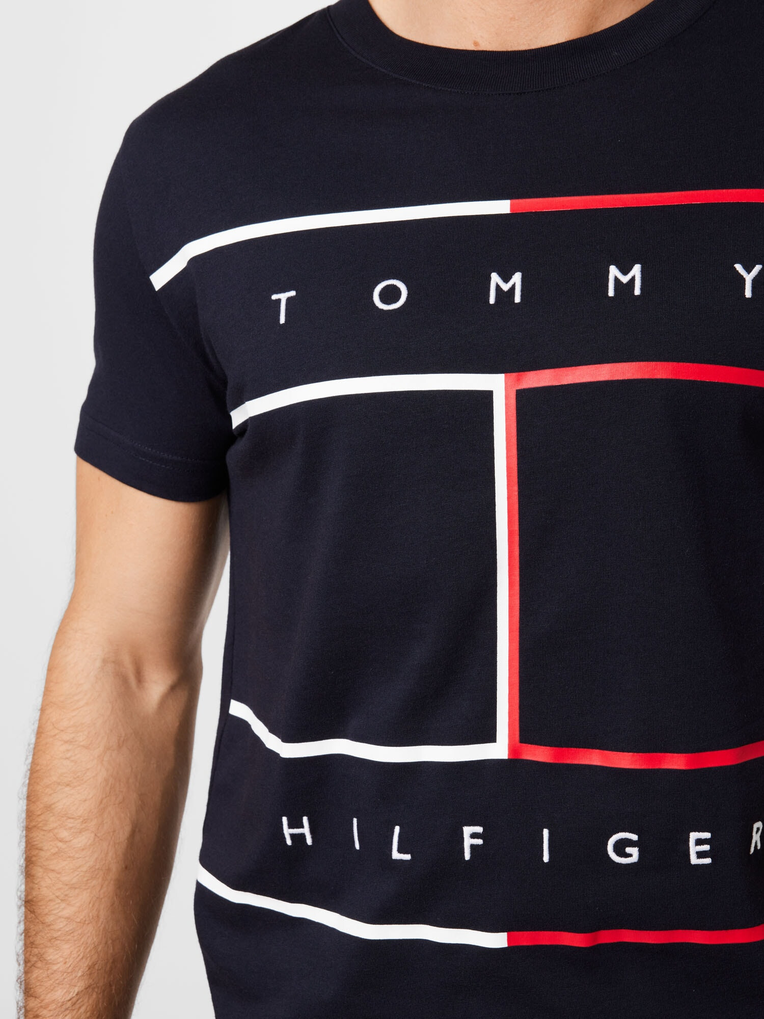 TOMMY HILFIGER Majica temno modra / rdeča / bela - Pepit.si