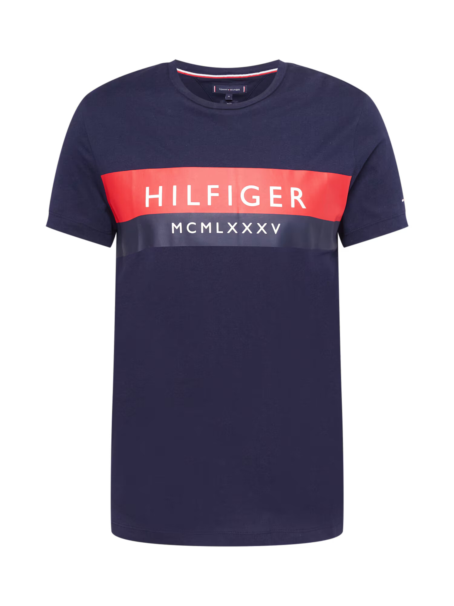 TOMMY HILFIGER Majica temno modra / svetlo rdeča / bela - Pepit.si