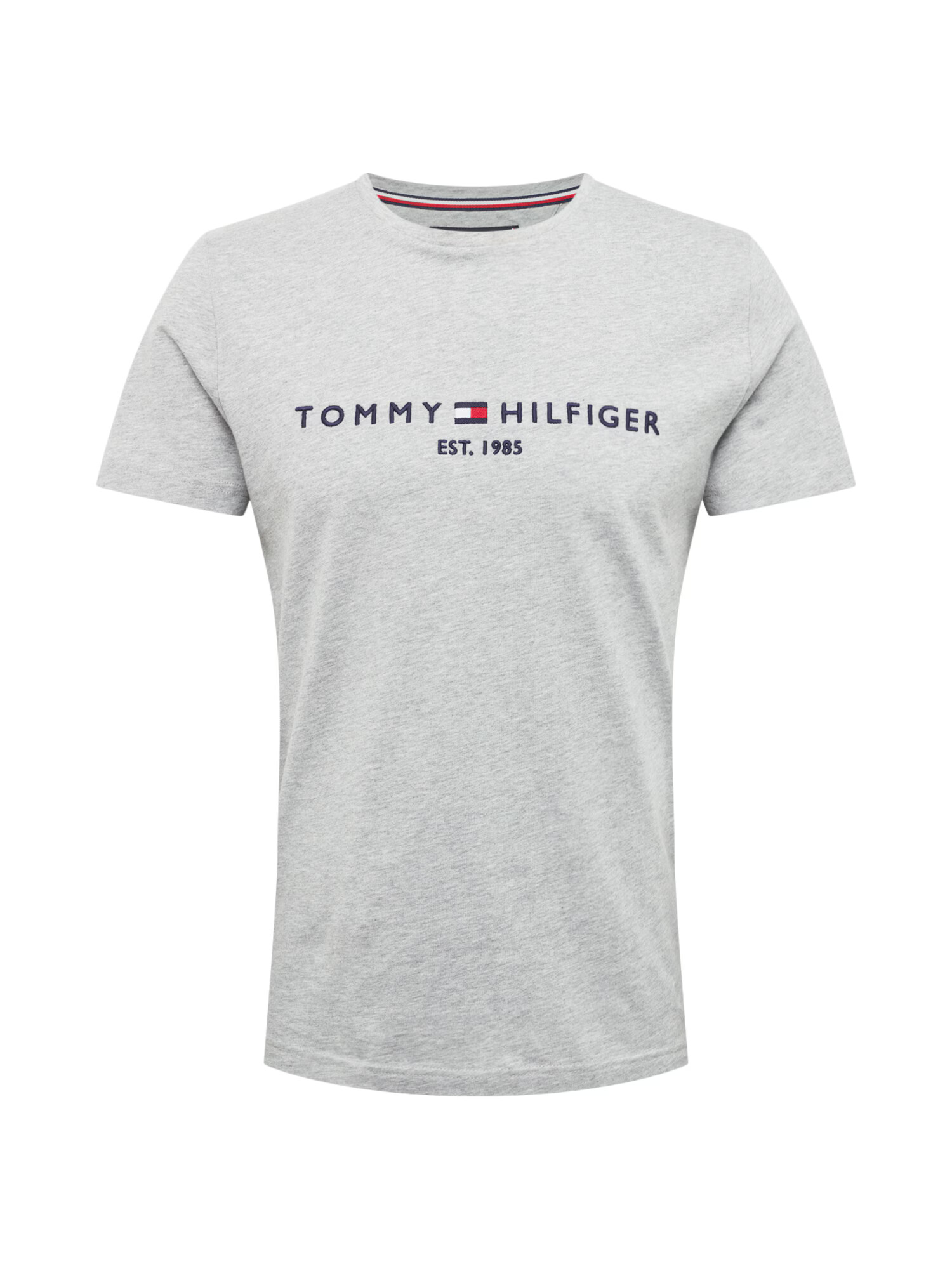 TOMMY HILFIGER Majica temno modra / svetlo siva / rdeča / bela - Pepit.si