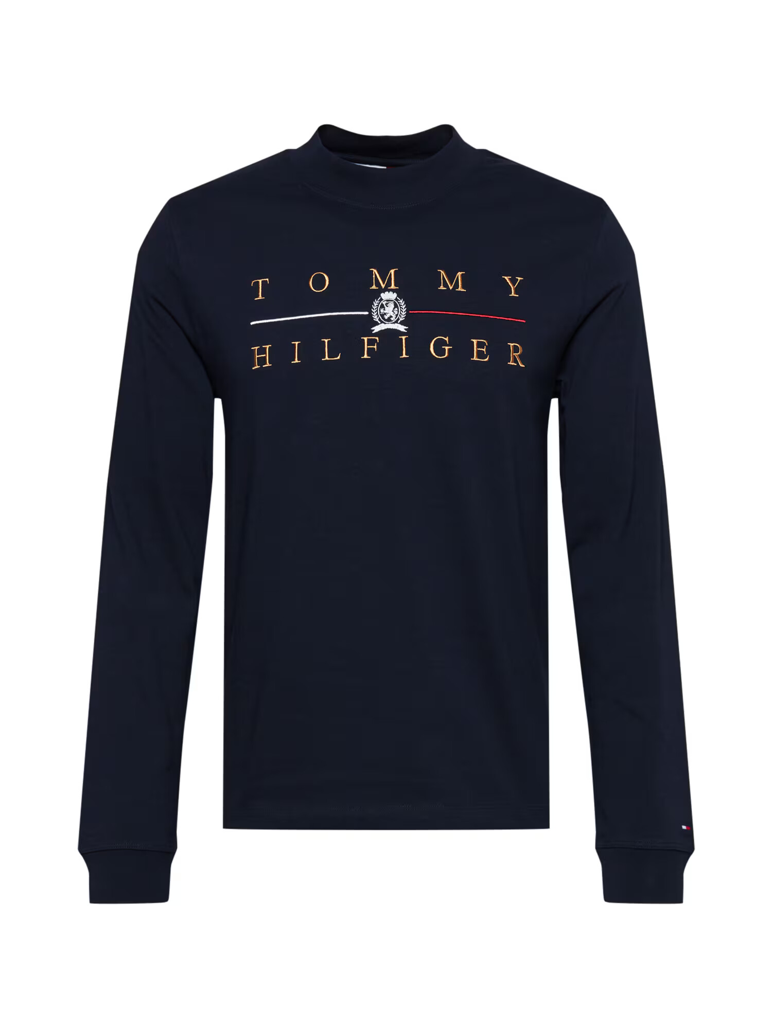 TOMMY HILFIGER Majica nočno modra / zlata / karminsko rdeča / bela - Pepit.si