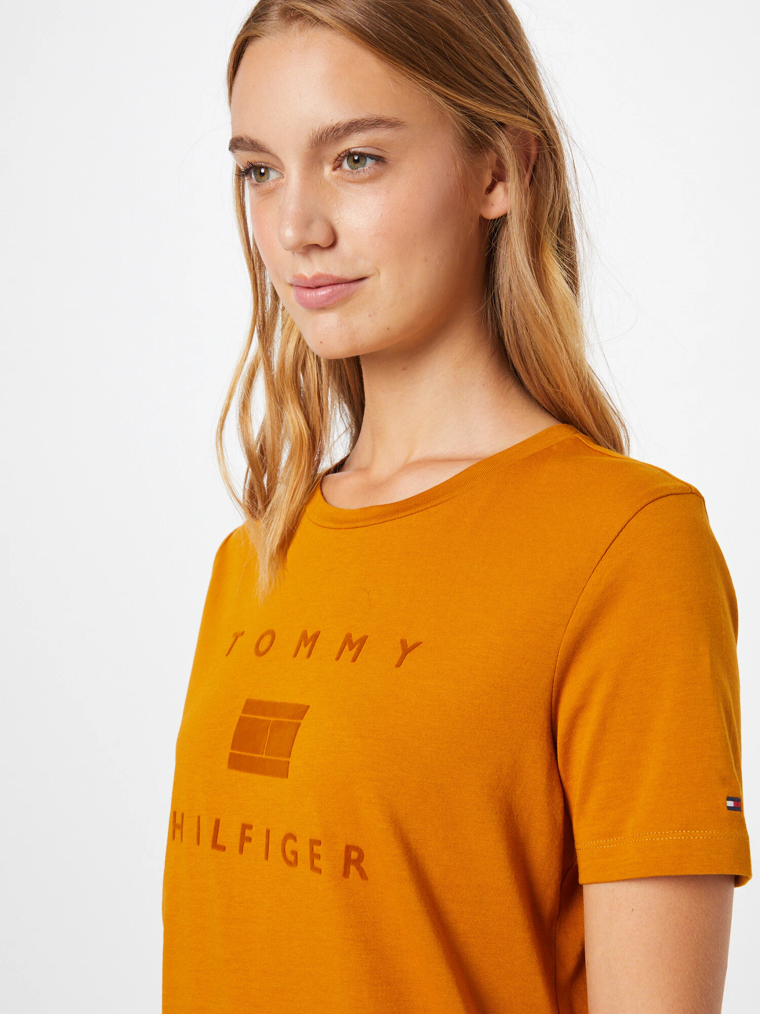 TOMMY HILFIGER Majica oranžna / temno oranžna - Pepit.si