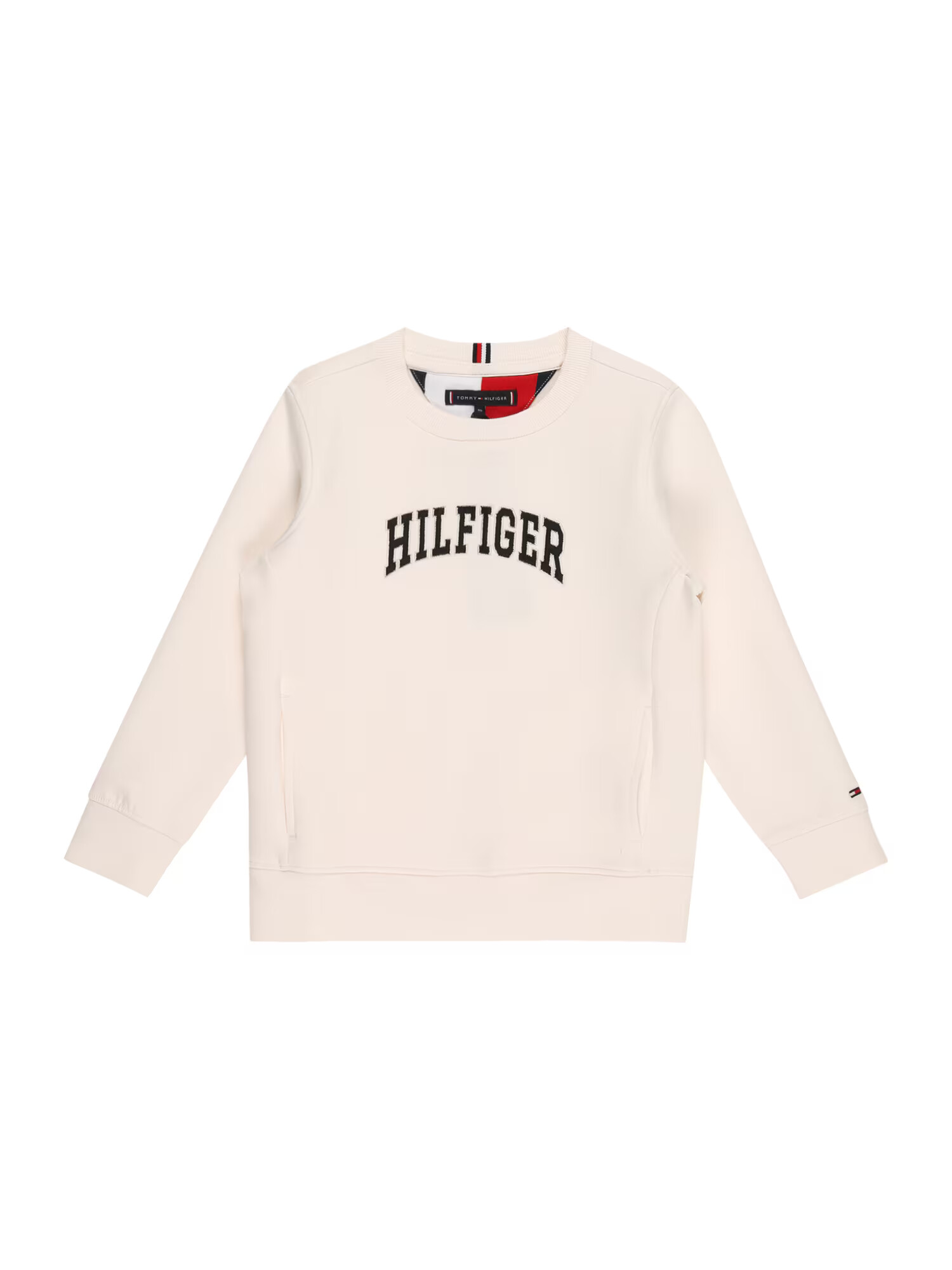 TOMMY HILFIGER Majica 'Varsity' antracit / rdeča / off-bela - Pepit.si