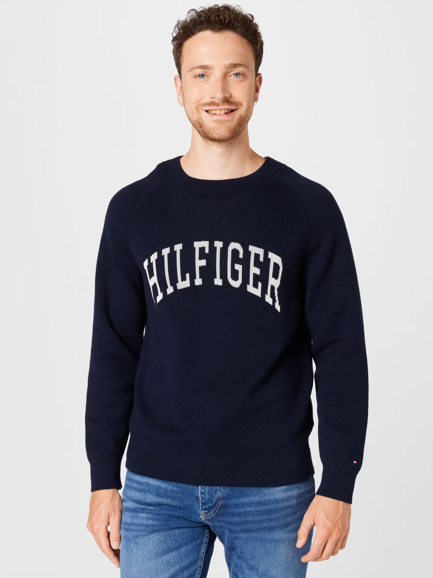 TOMMY HILFIGER Majica 'VARSITY' temno modra / bela - Pepit.si