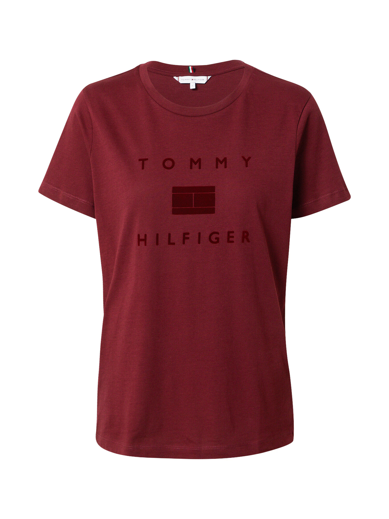 TOMMY HILFIGER Majica vinsko rdeča / temno rdeča - Pepit.si