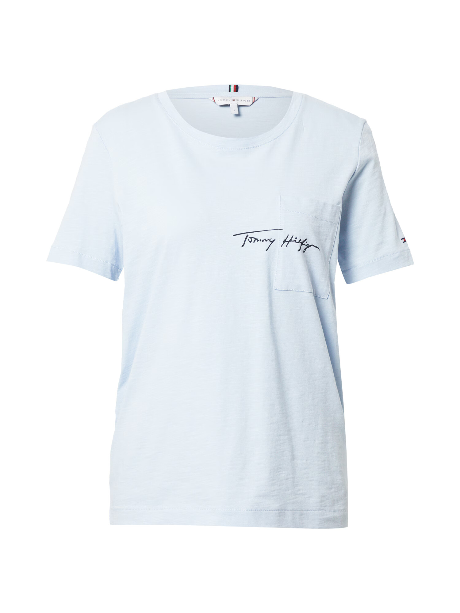 TOMMY HILFIGER Majica ' X ABOUT YOU OPEN-NK TEE' modra - Pepit.si