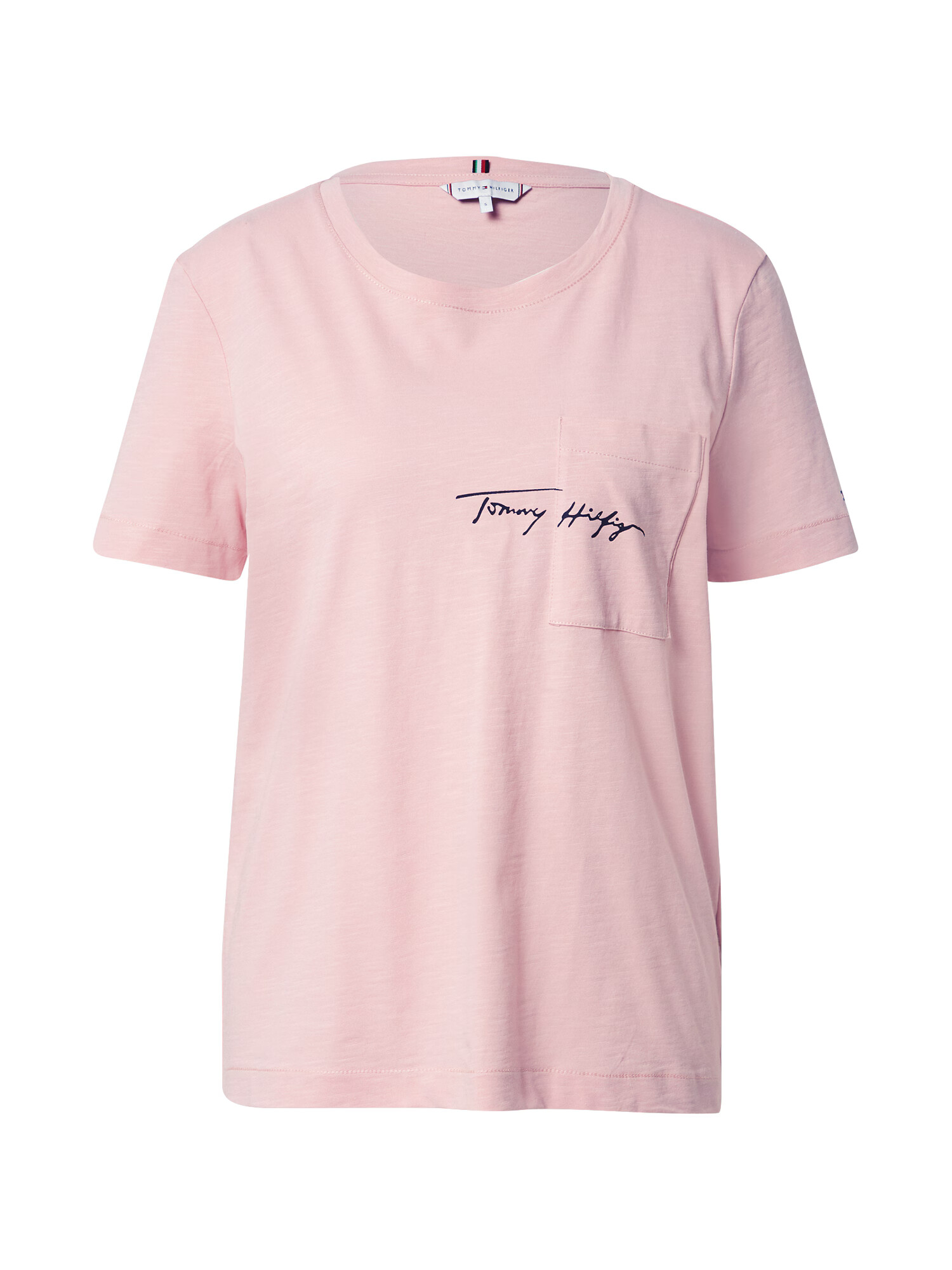 TOMMY HILFIGER Majica ' X ABOUT YOU OPEN-NK TEE' roza - Pepit.si