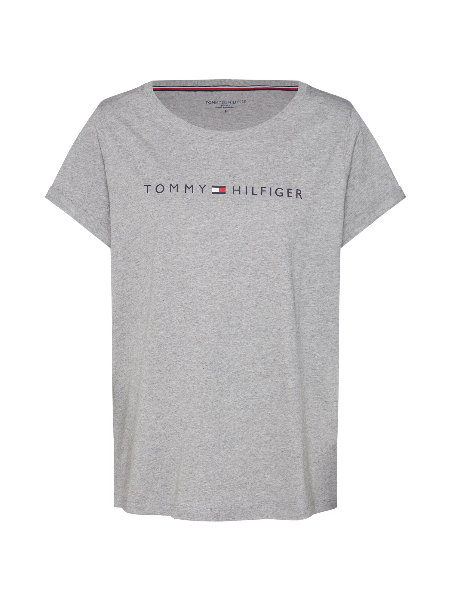 TOMMY HILFIGER Majica mornarska / pegasto siva / rdeča / bela - Pepit.si