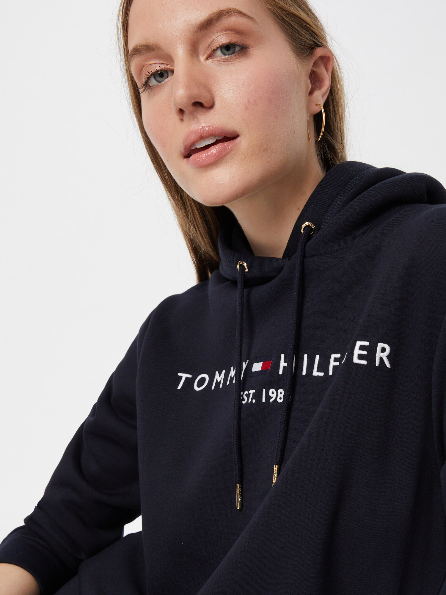 TOMMY HILFIGER Obleka mornarska / ognjeno rdeča / bela - Pepit.si