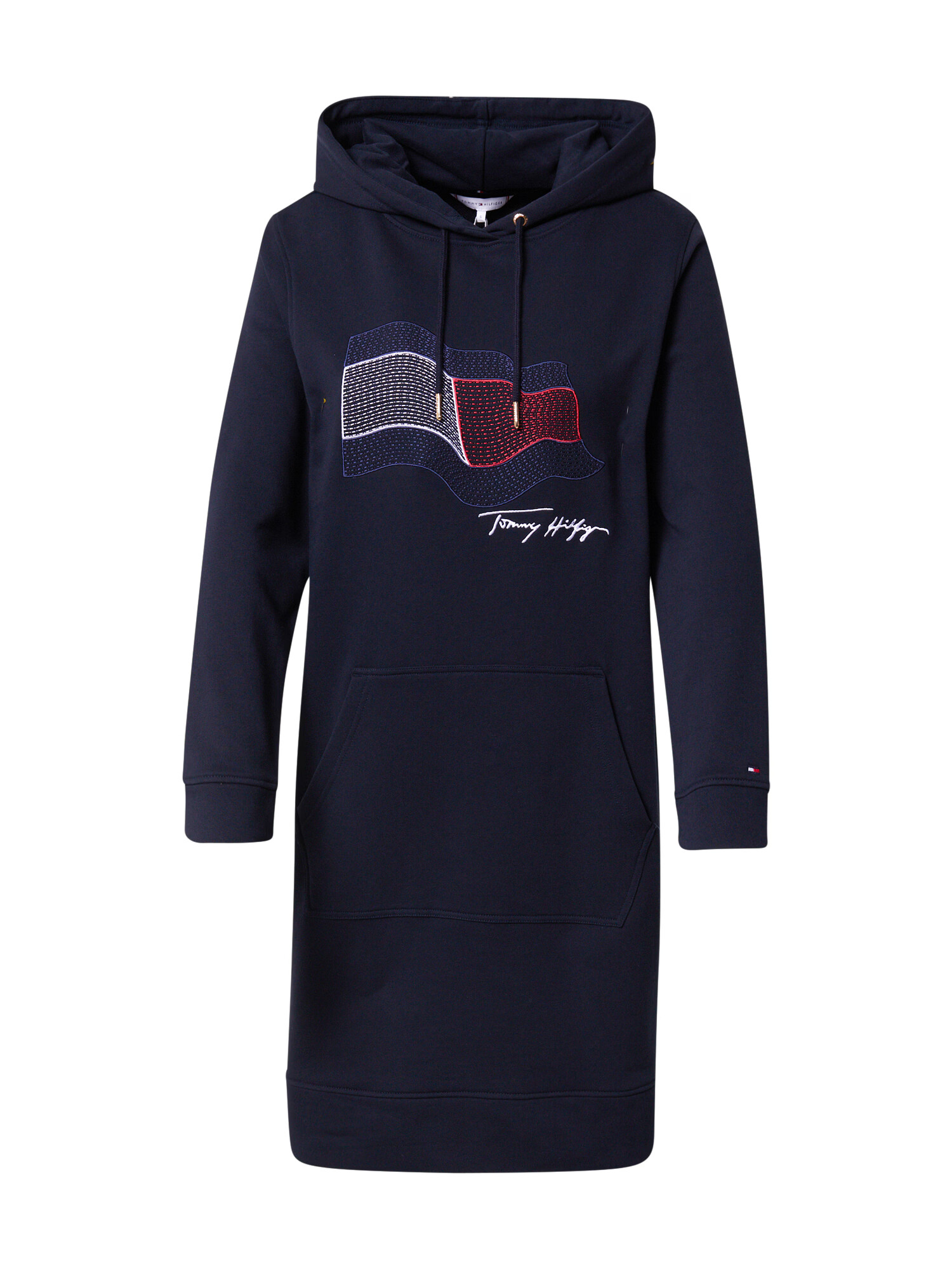 TOMMY HILFIGER Kleid nočno modra / mornarska / rdeča / bela - Pepit.si