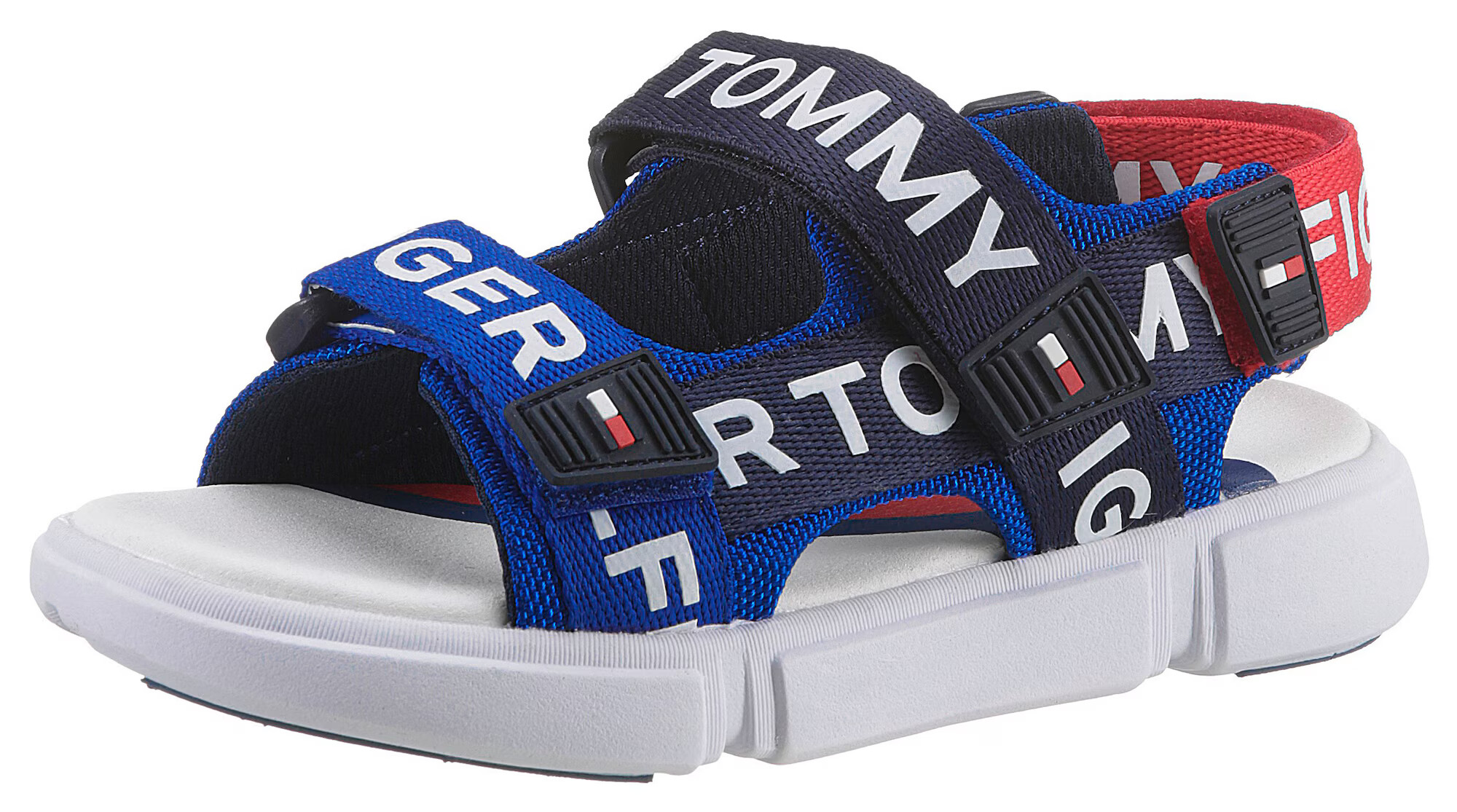 TOMMY HILFIGER Odprti čevlji modra / mornarska / rdeča / bela - Pepit.si