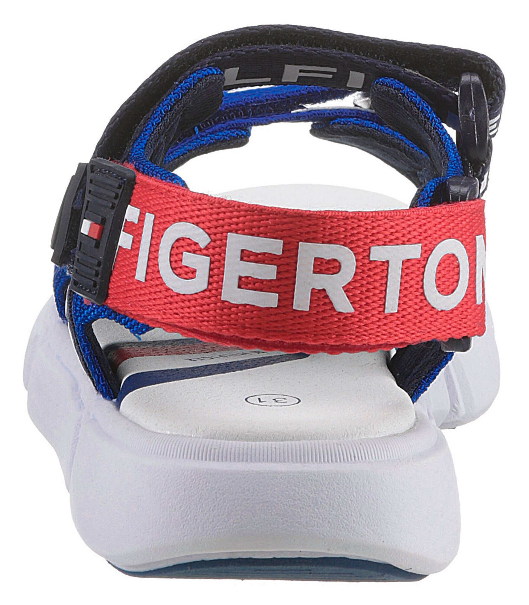 TOMMY HILFIGER Odprti čevlji modra / mornarska / rdeča / bela - Pepit.si