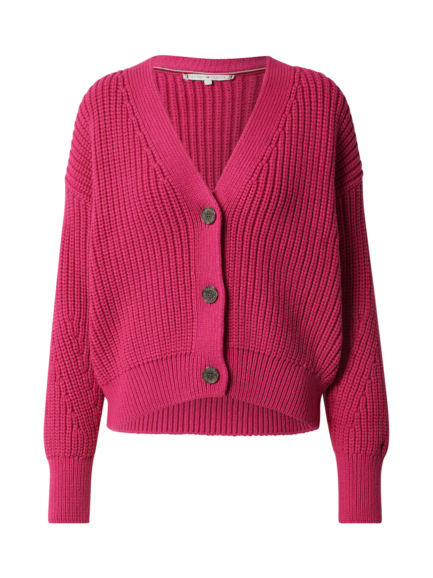 TOMMY HILFIGER Pletena jopa magenta - Pepit.si