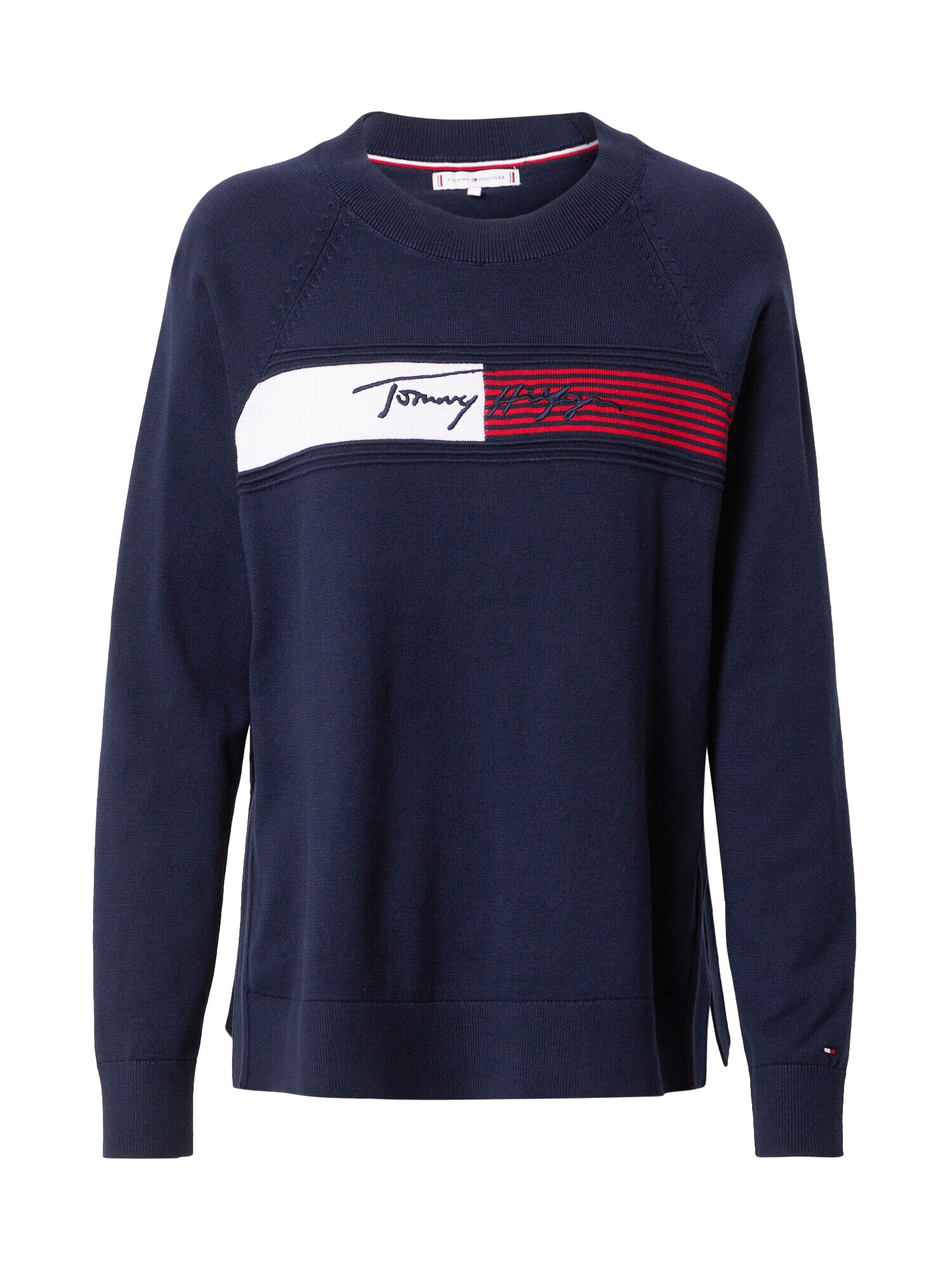 TOMMY HILFIGER Pulover bela / rdeča / marine - Pepit.si