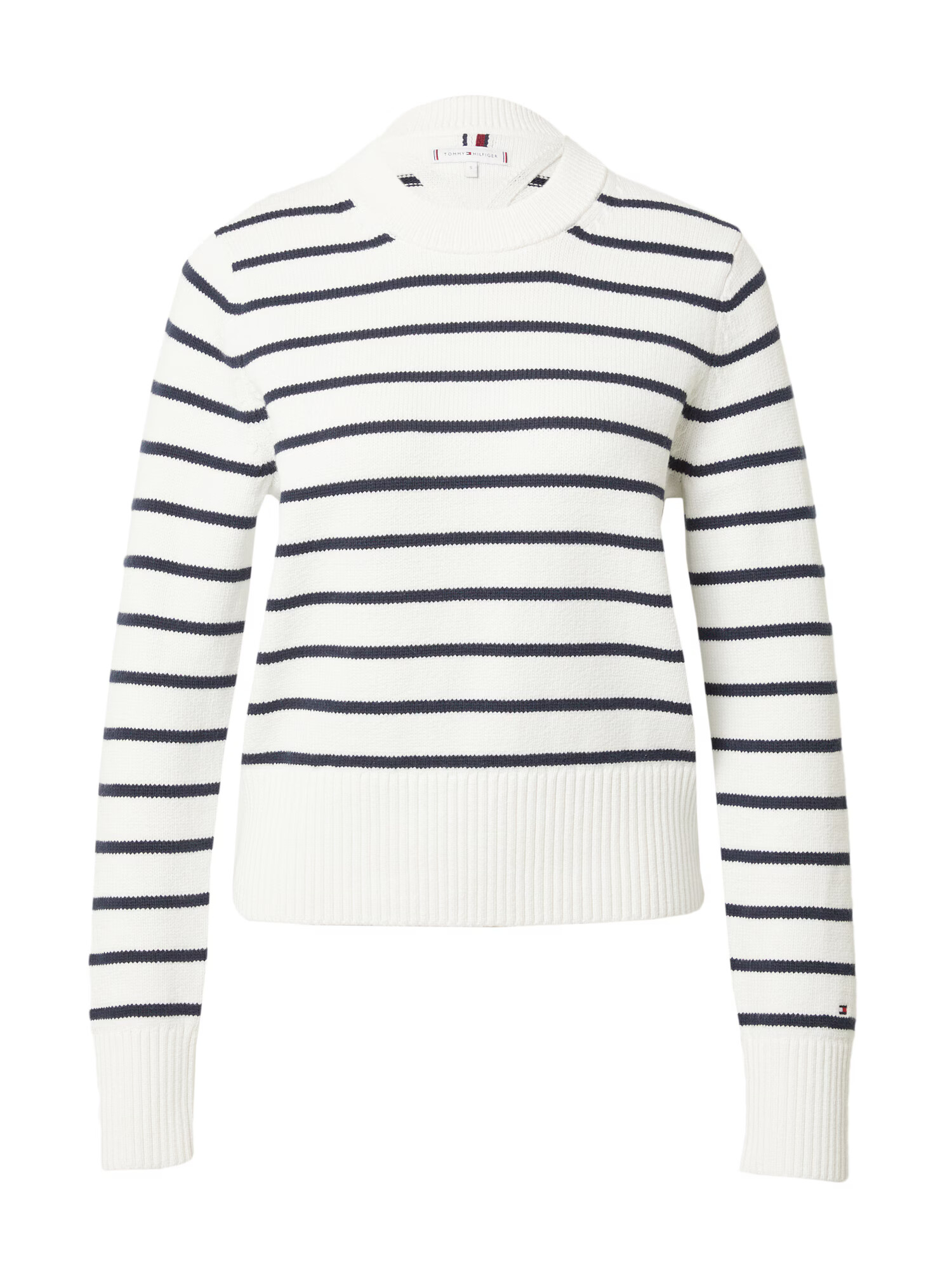 TOMMY HILFIGER Pulover 'Breton' marine / bela - Pepit.si