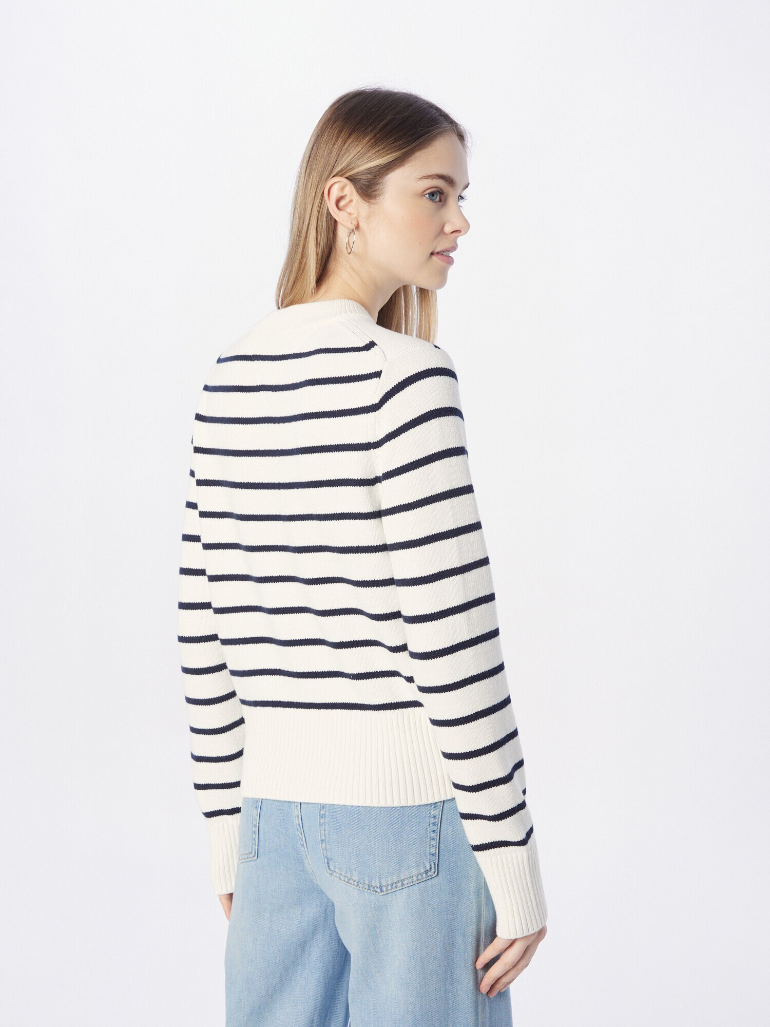 TOMMY HILFIGER Pulover 'Breton' marine / bela - Pepit.si