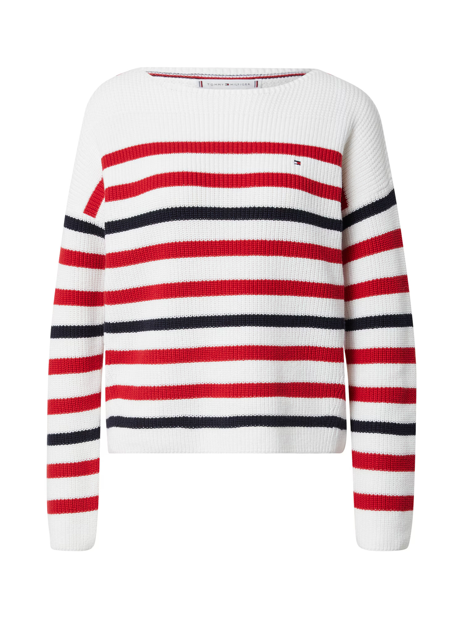 TOMMY HILFIGER Pulover 'Hayana' bela / rdeča / mornarska - Pepit.si