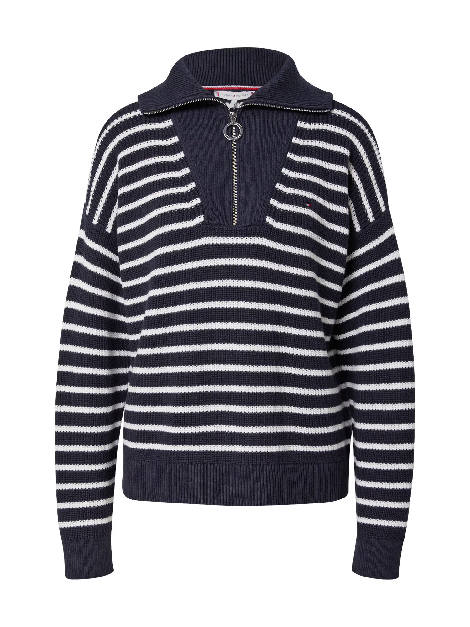 TOMMY HILFIGER Pulover 'Hayana' mornarska / bela - Pepit.si