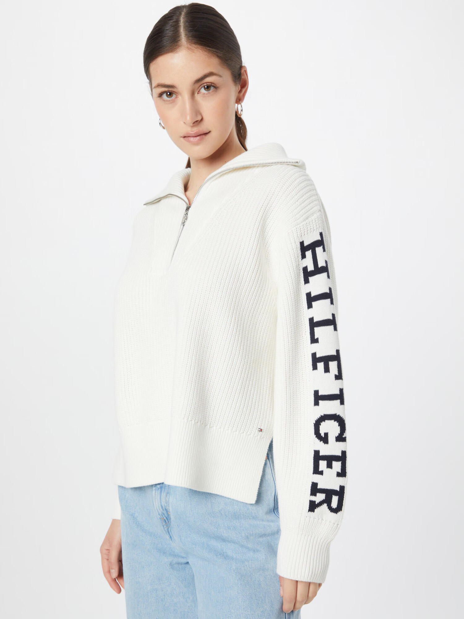 TOMMY HILFIGER Pulover kremna / črna - Pepit.si