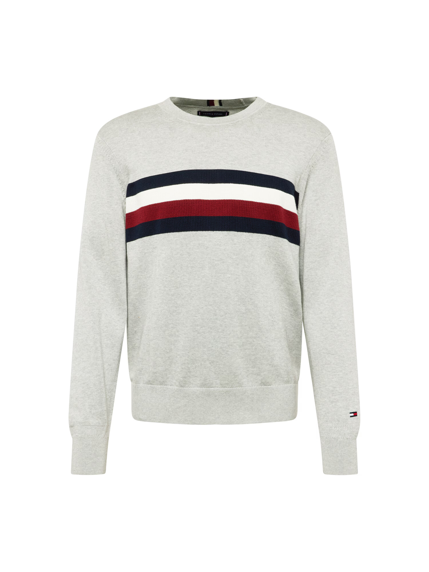 TOMMY HILFIGER Pulover marine / svetlo siva / temno rdeča / bela - Pepit.si