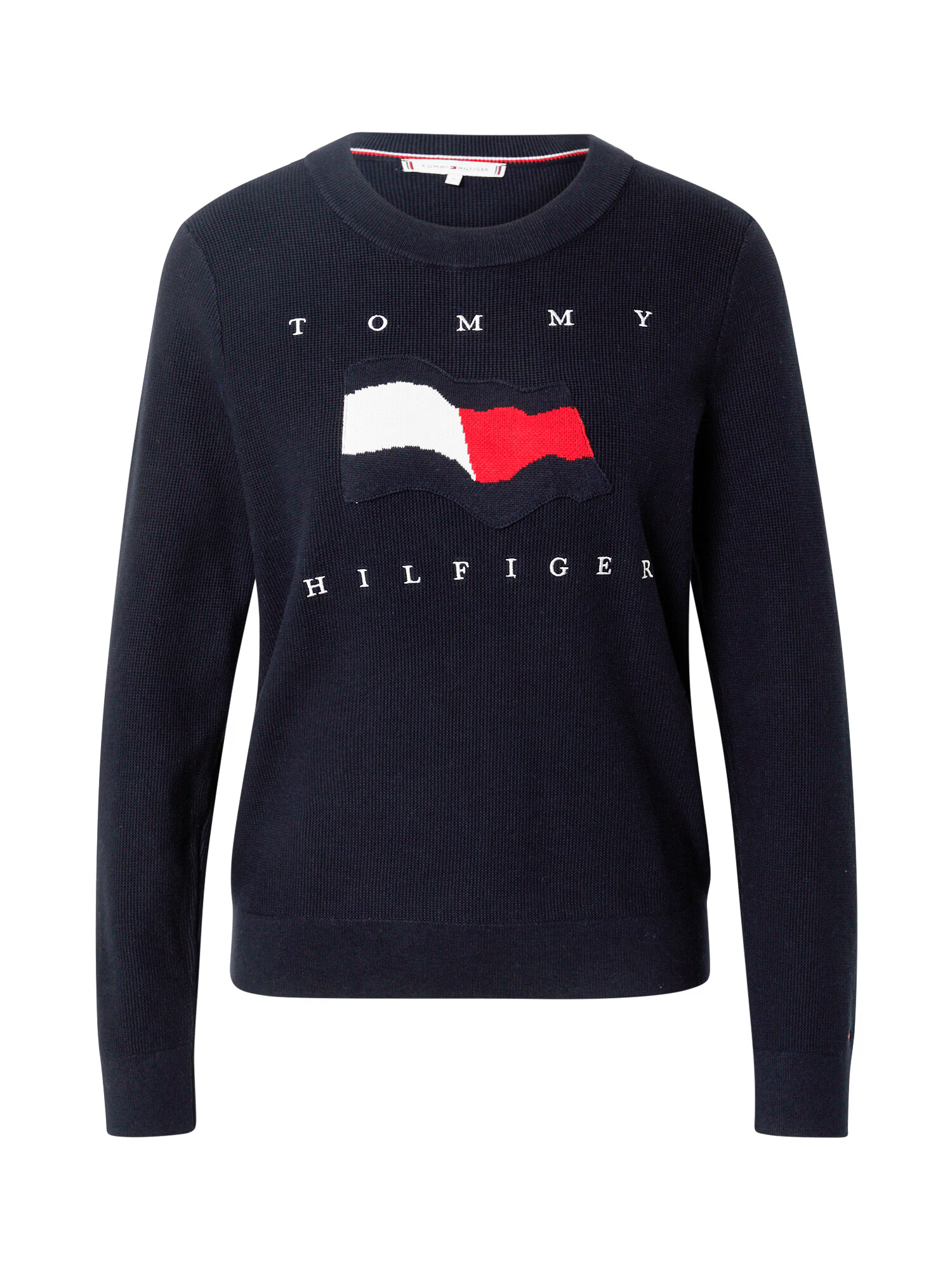 TOMMY HILFIGER Pulover mornarska / bela / rdeča - Pepit.si