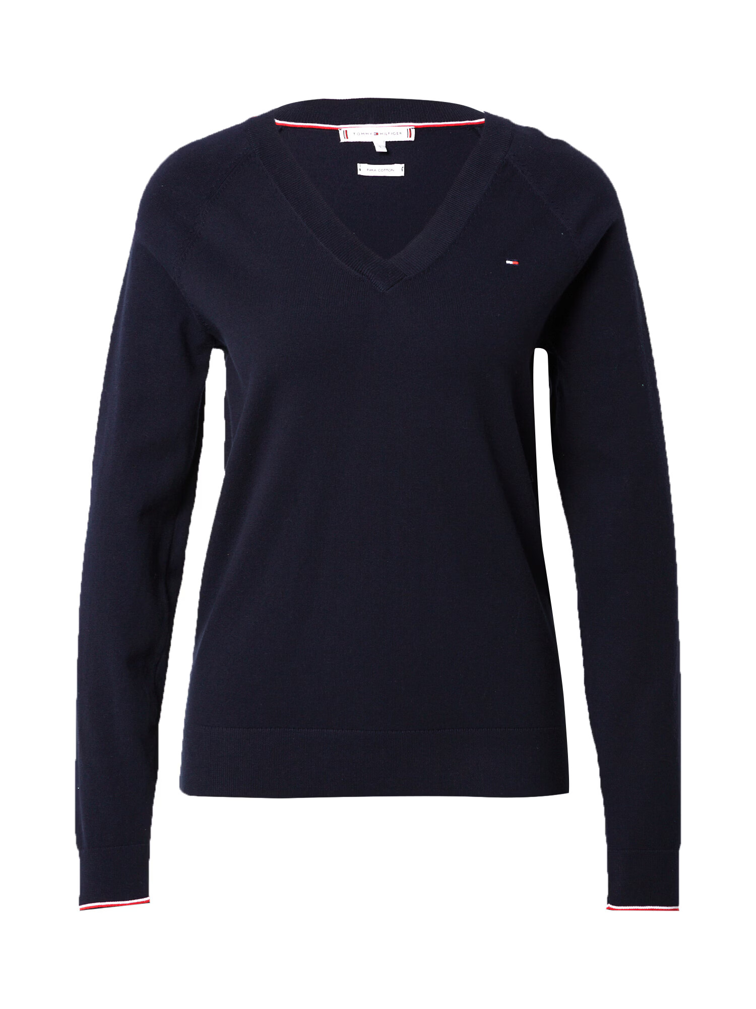 TOMMY HILFIGER Pulover nočno modra / rdeča / bela - Pepit.si