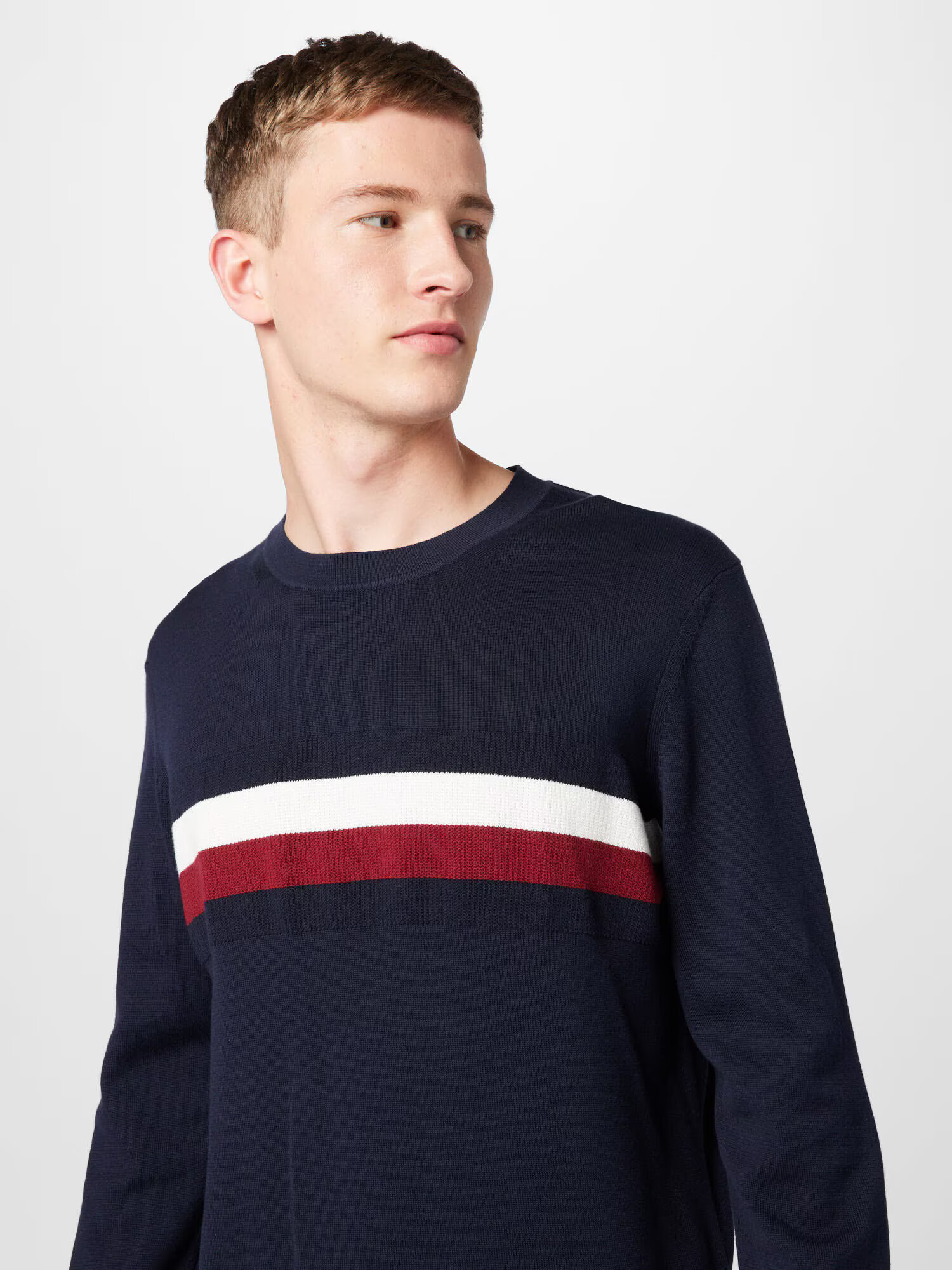 TOMMY HILFIGER Pulover temno modra / rdeča / bela - Pepit.si