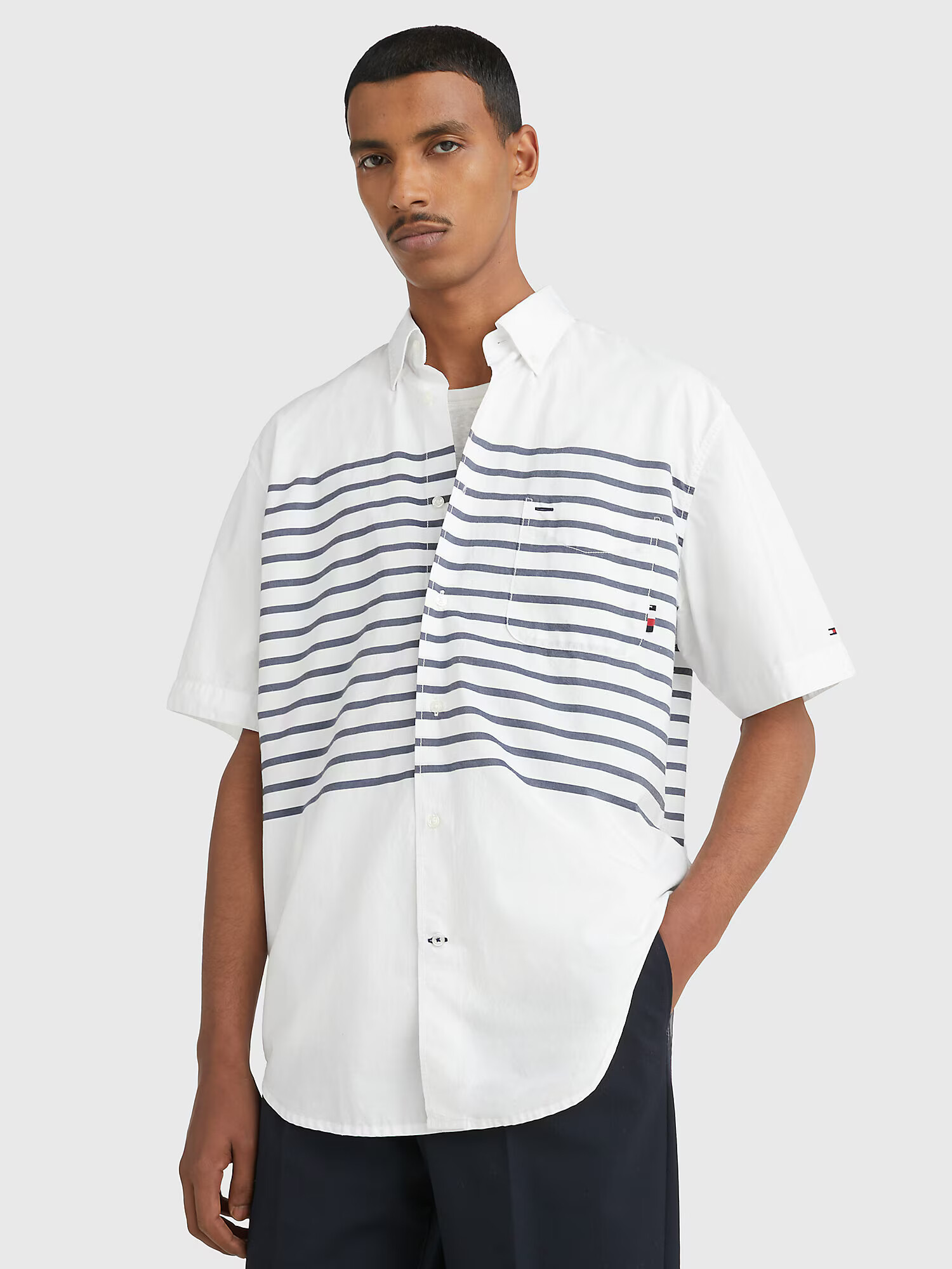 TOMMY HILFIGER Srajca 'Breton' modra / bela - Pepit.si