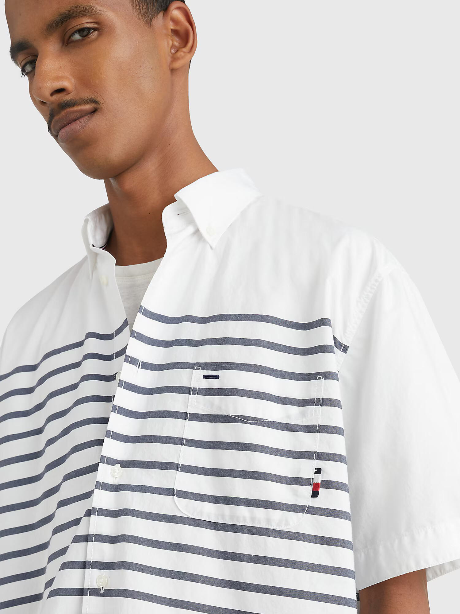 TOMMY HILFIGER Srajca 'Breton' modra / bela - Pepit.si