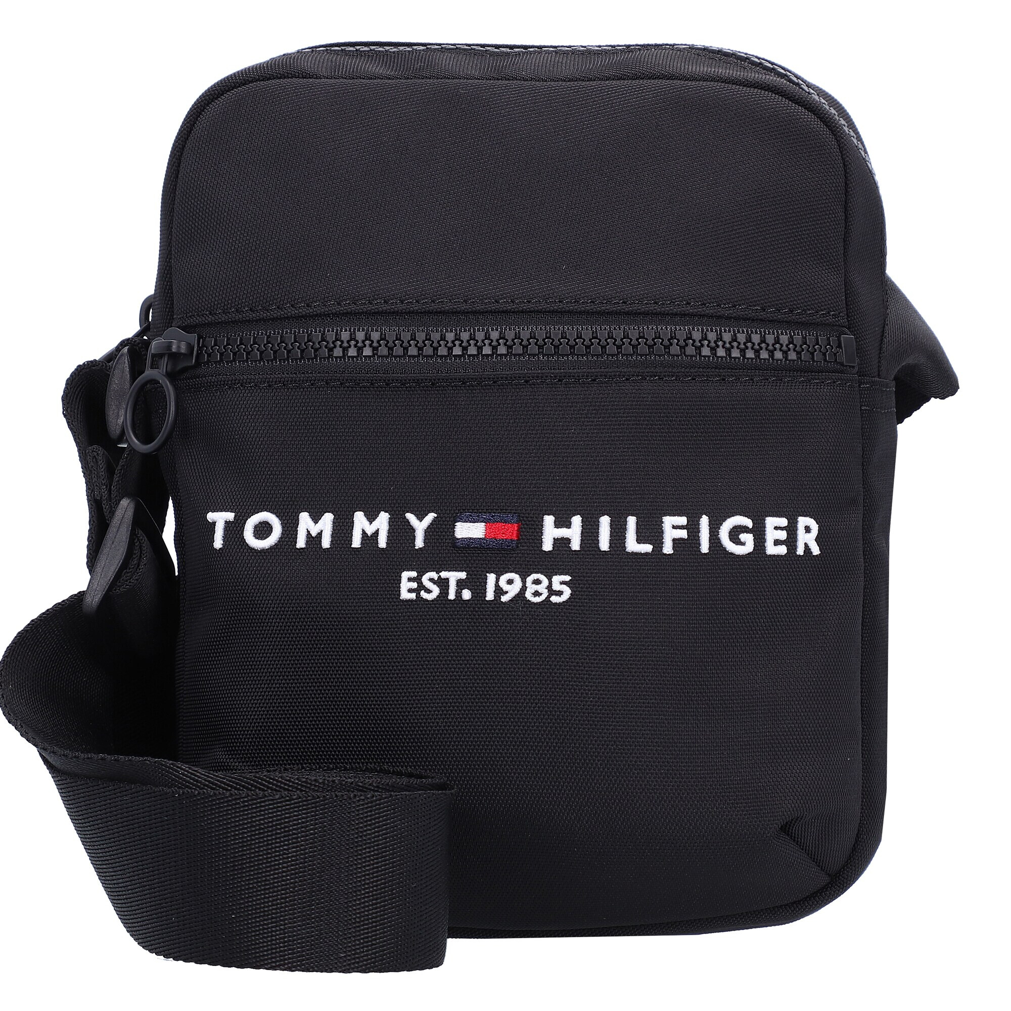 TOMMY HILFIGER Torba za čez ramo črna / bela / rdeča - Pepit.si