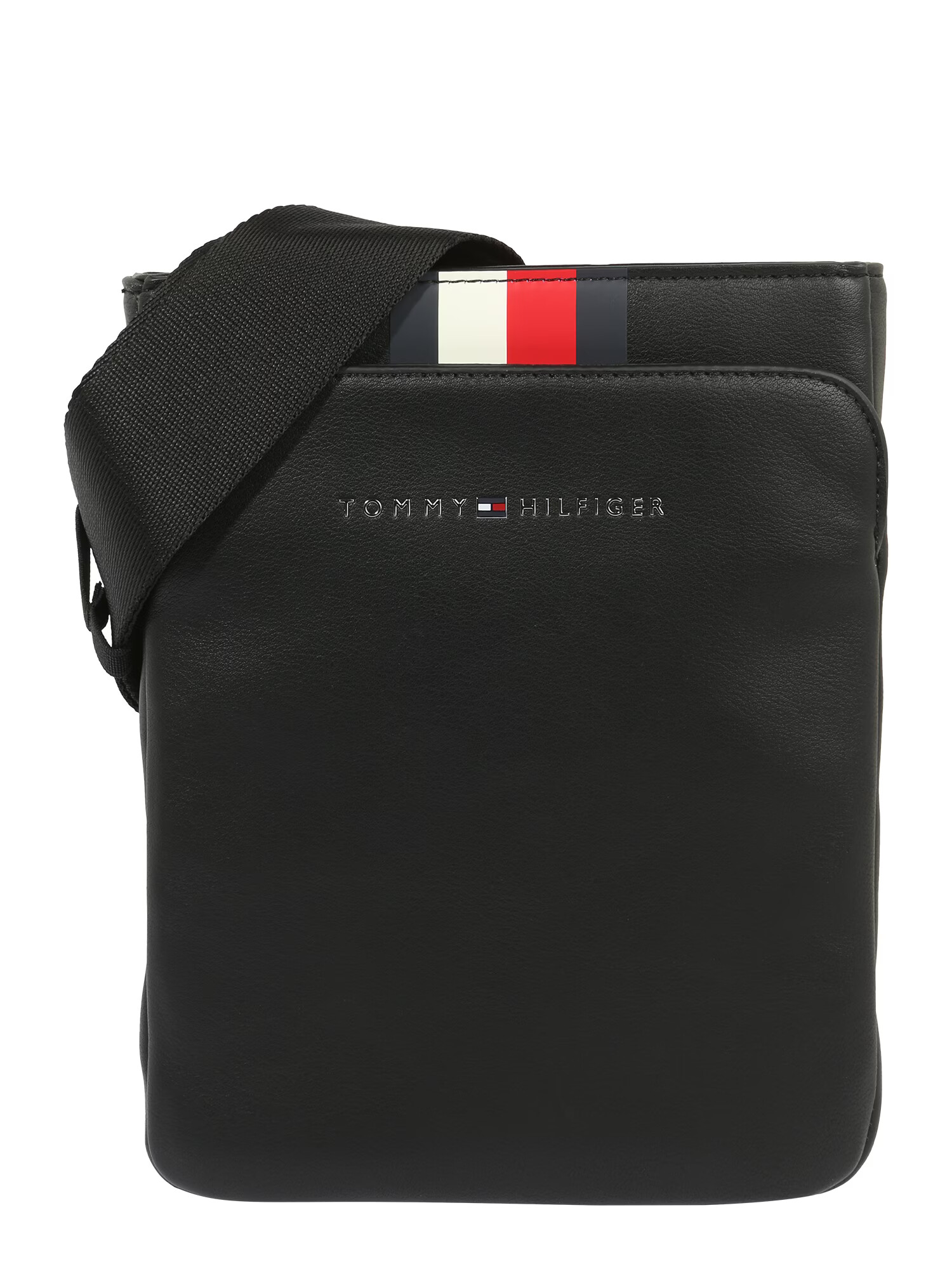 TOMMY HILFIGER Torba za čez ramo mornarska / rdeča / črna / bela - Pepit.si