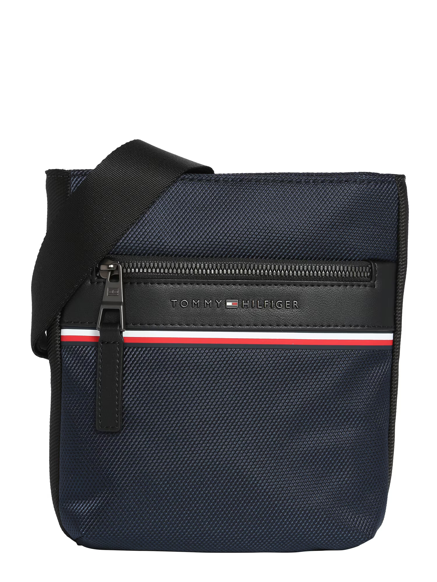 TOMMY HILFIGER Torba za čez ramo temno modra / ognjeno rdeča / bela - Pepit.si