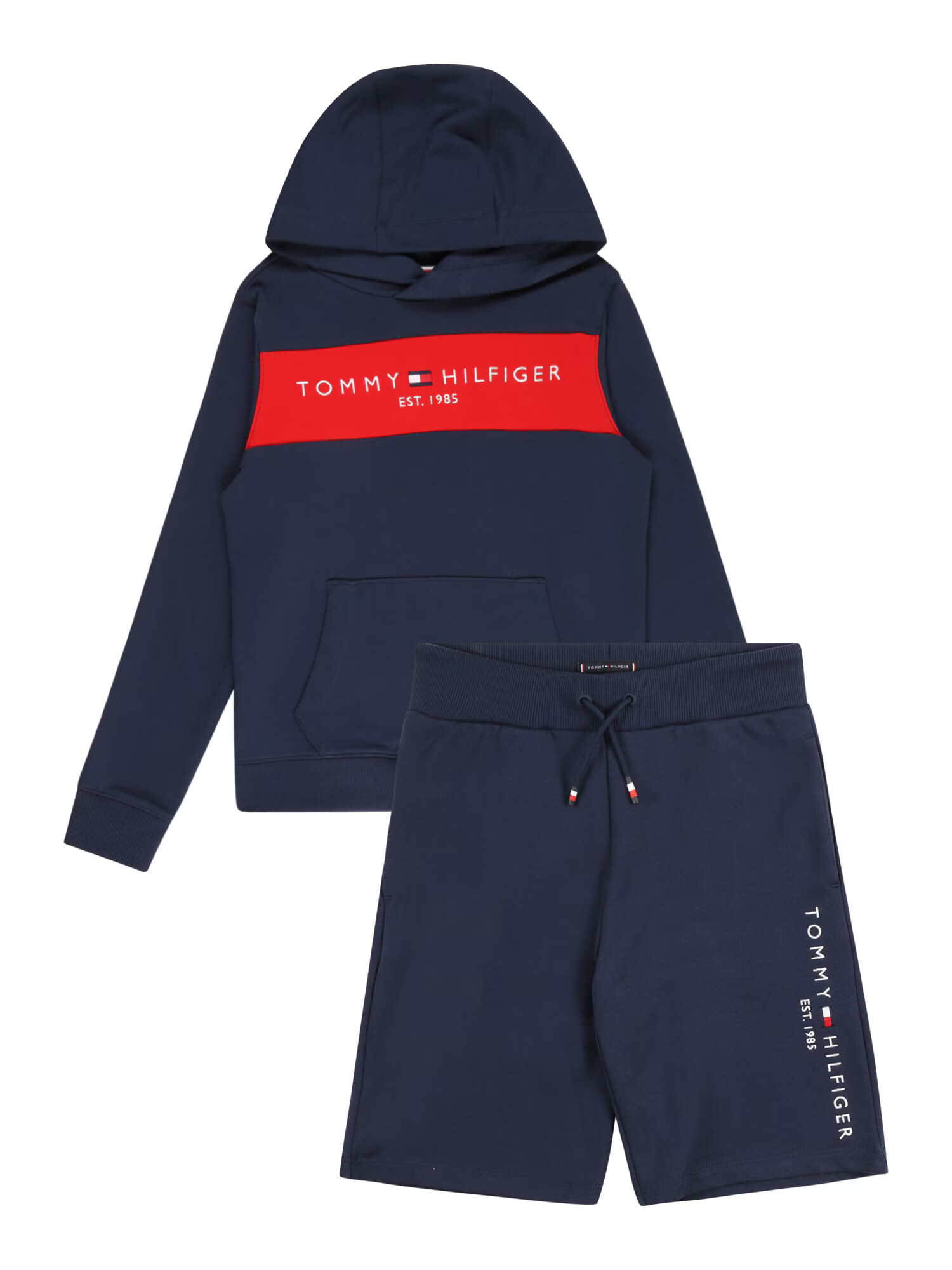 TOMMY HILFIGER Trenirka za tek mornarska / rdeča / bela - Pepit.si