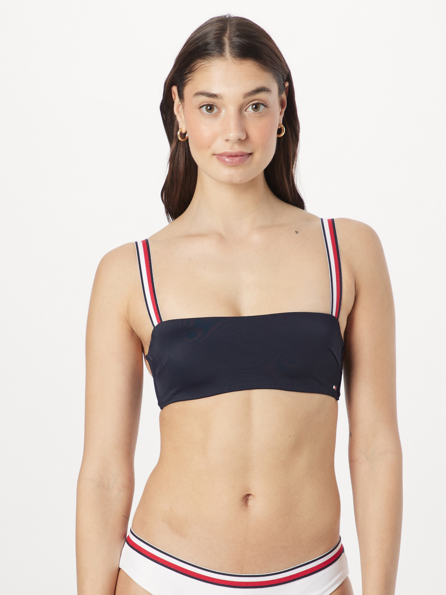 Tommy Hilfiger Underwear Bikini zgornji del mornarska / rdeča / bela - Pepit.si