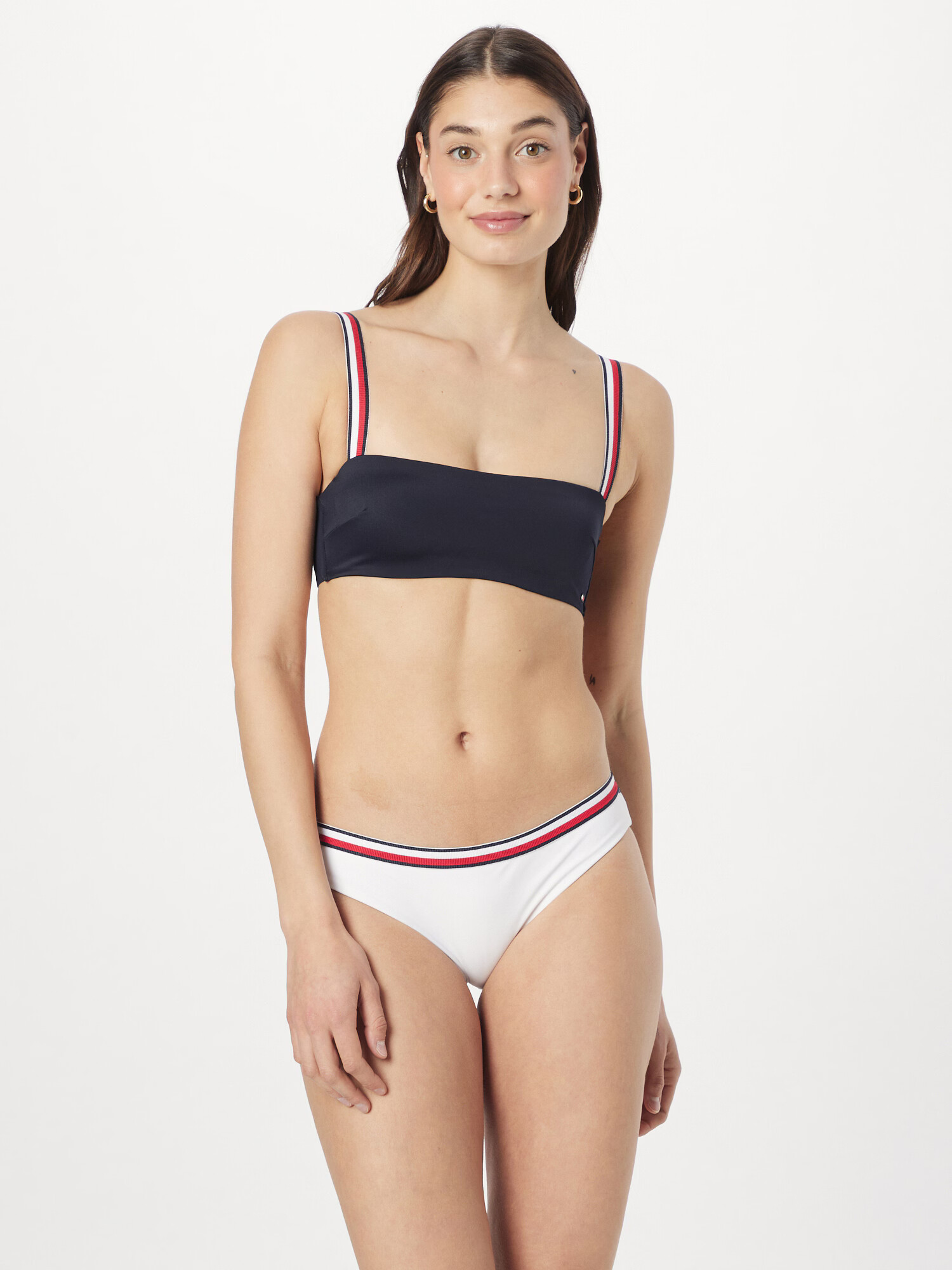 Tommy Hilfiger Underwear Bikini zgornji del mornarska / rdeča / bela - Pepit.si