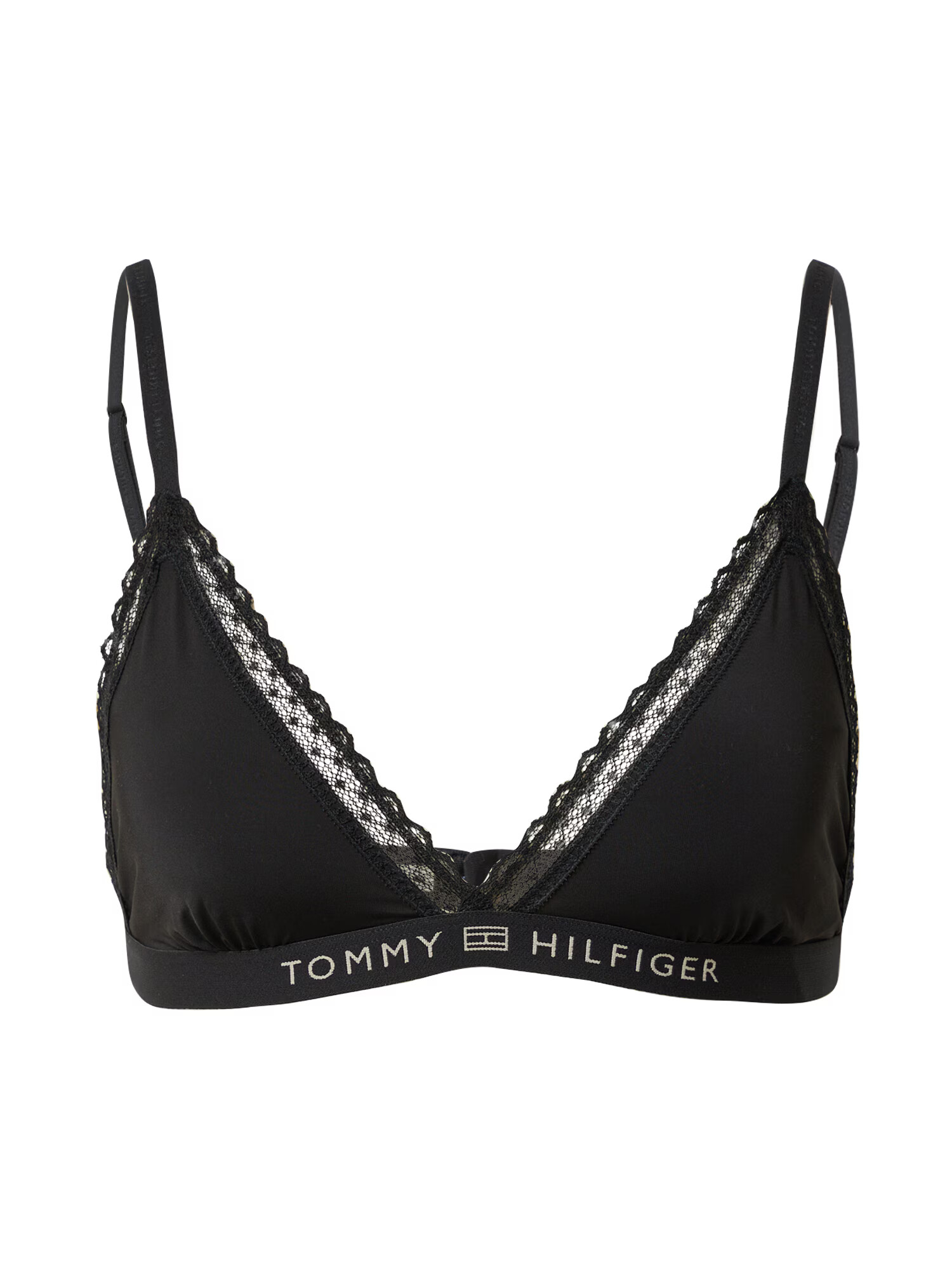 Tommy Hilfiger Underwear Nedrček črna / bela - Pepit.si