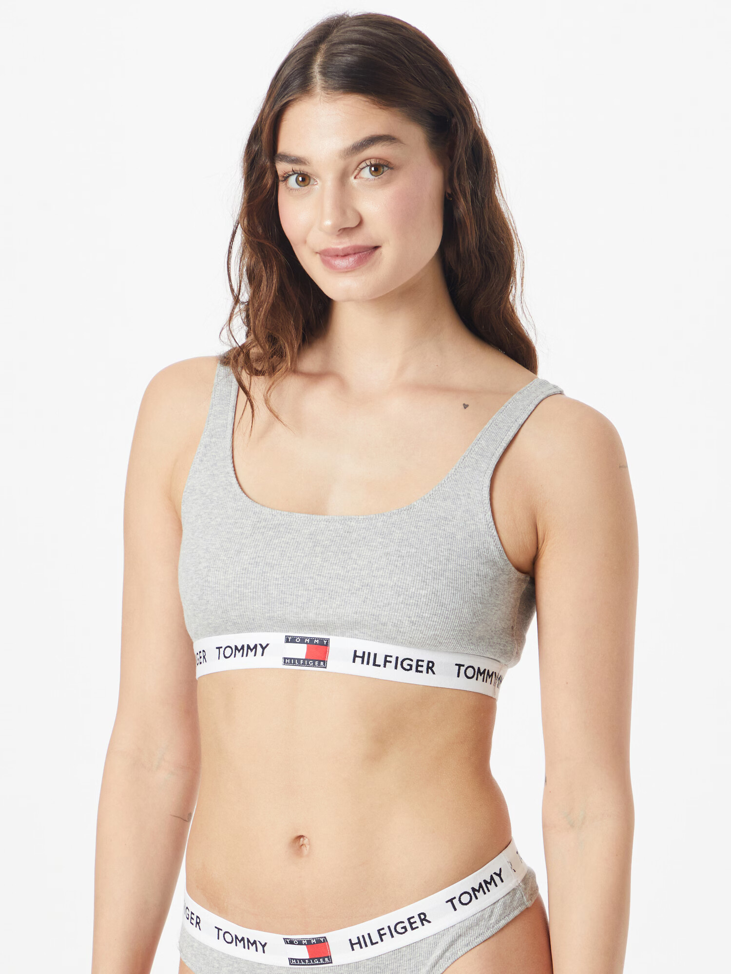 Tommy Hilfiger Underwear Nedrček mornarska / pegasto siva / rdeča / bela - Pepit.si