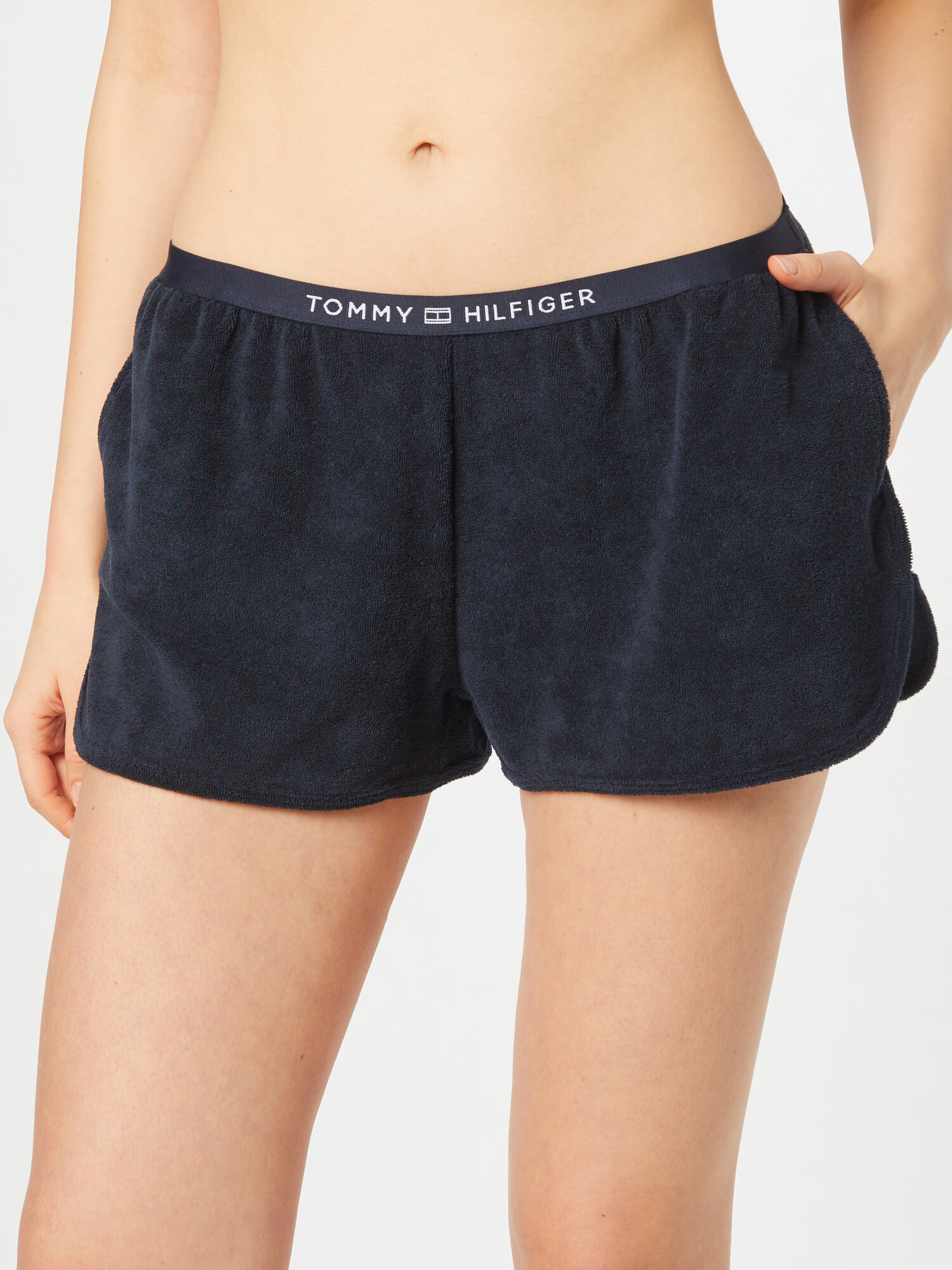 Tommy Hilfiger Underwear Spodnji del pižame 'TERRY' marine / bela - Pepit.si