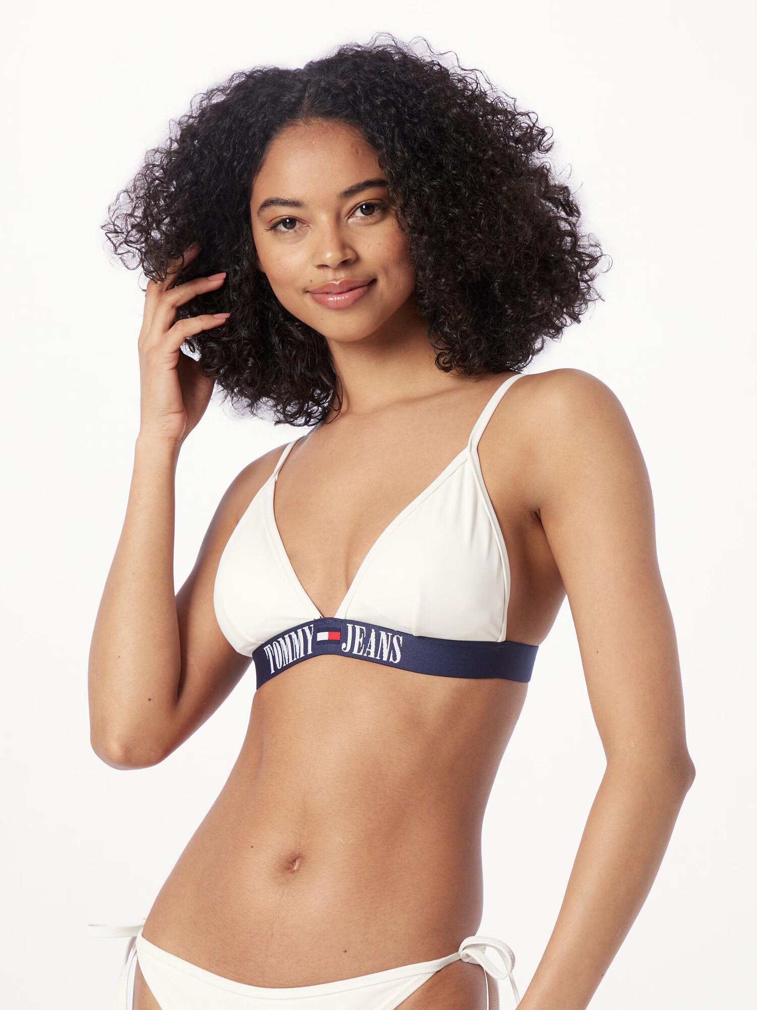 Tommy Jeans Bikini zgornji del mornarska / rdeča / bela - Pepit.si