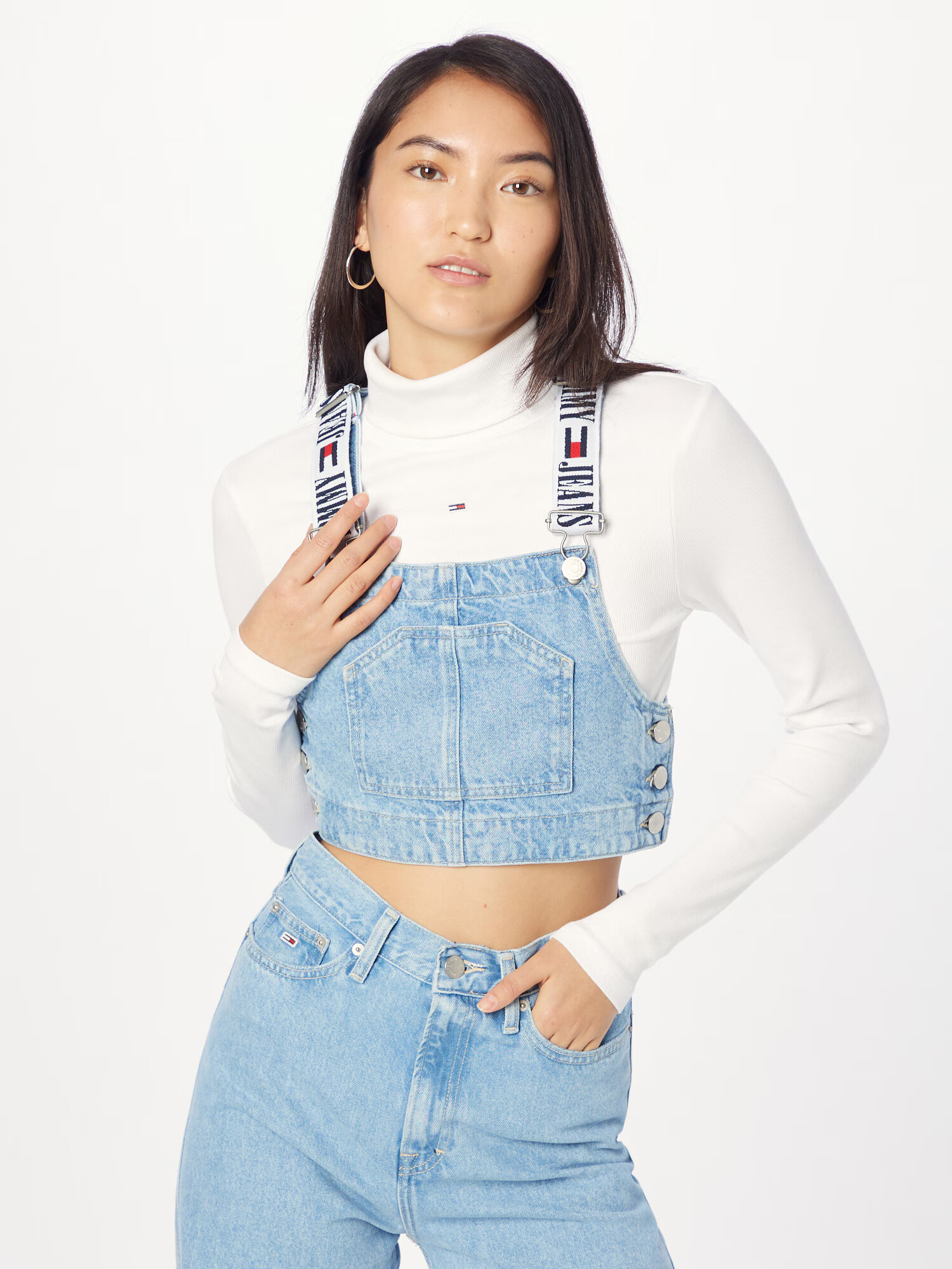 Tommy Jeans Bluza 'DUNGAREE' moder denim - Pepit.si