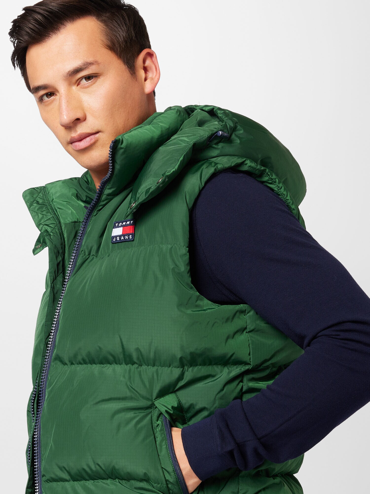 Tommy Jeans Brezrokavnik 'ALASKA' zelena - Pepit.si