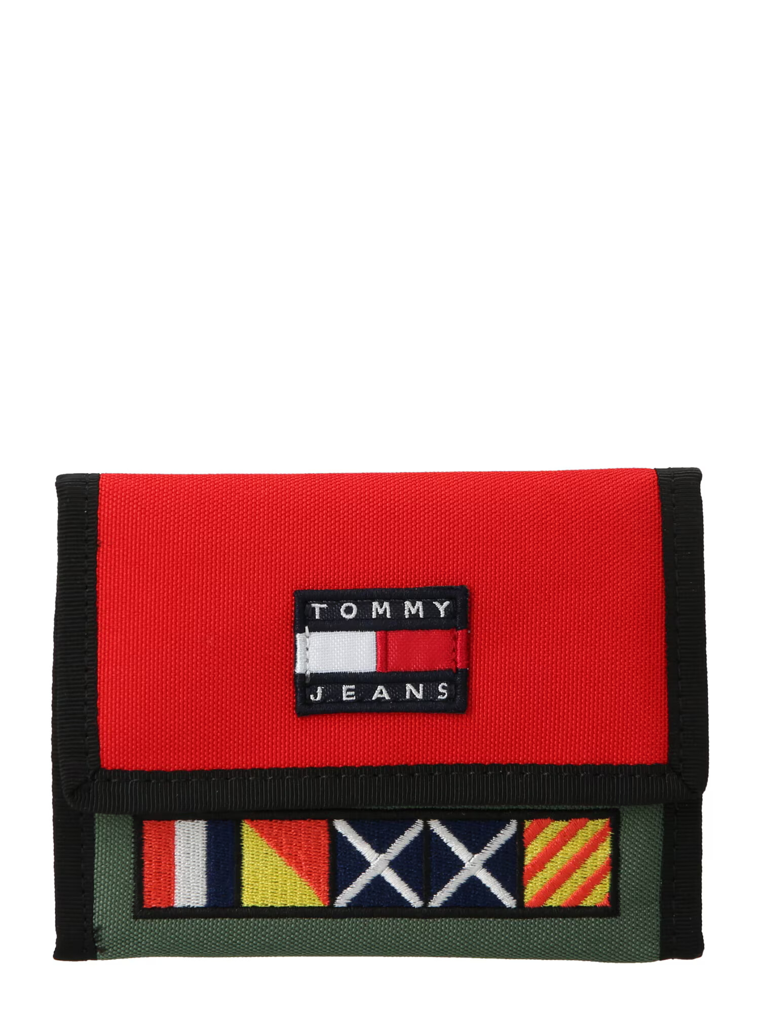 Tommy Jeans Denarnica mornarska / temno zelena / rdeča / bela - Pepit.si